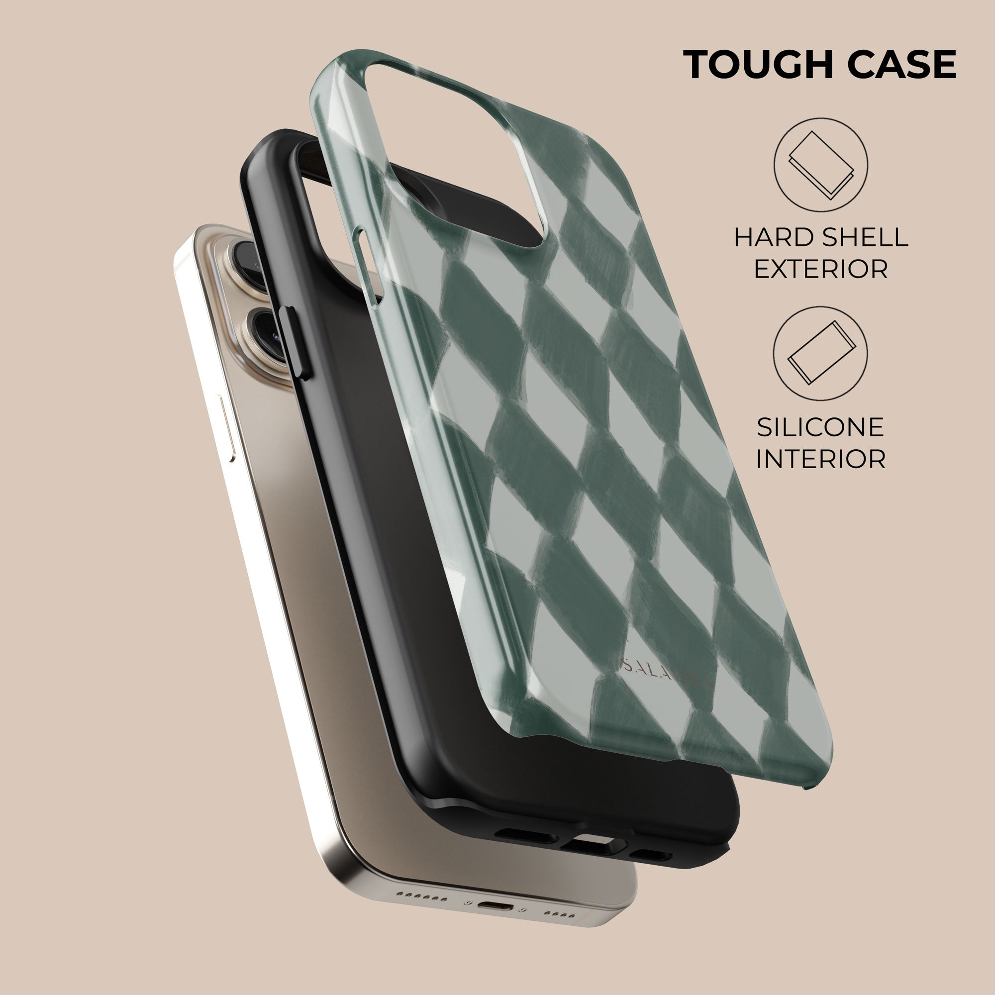 Harlequin Forest Phone Case — front view — Salavisa