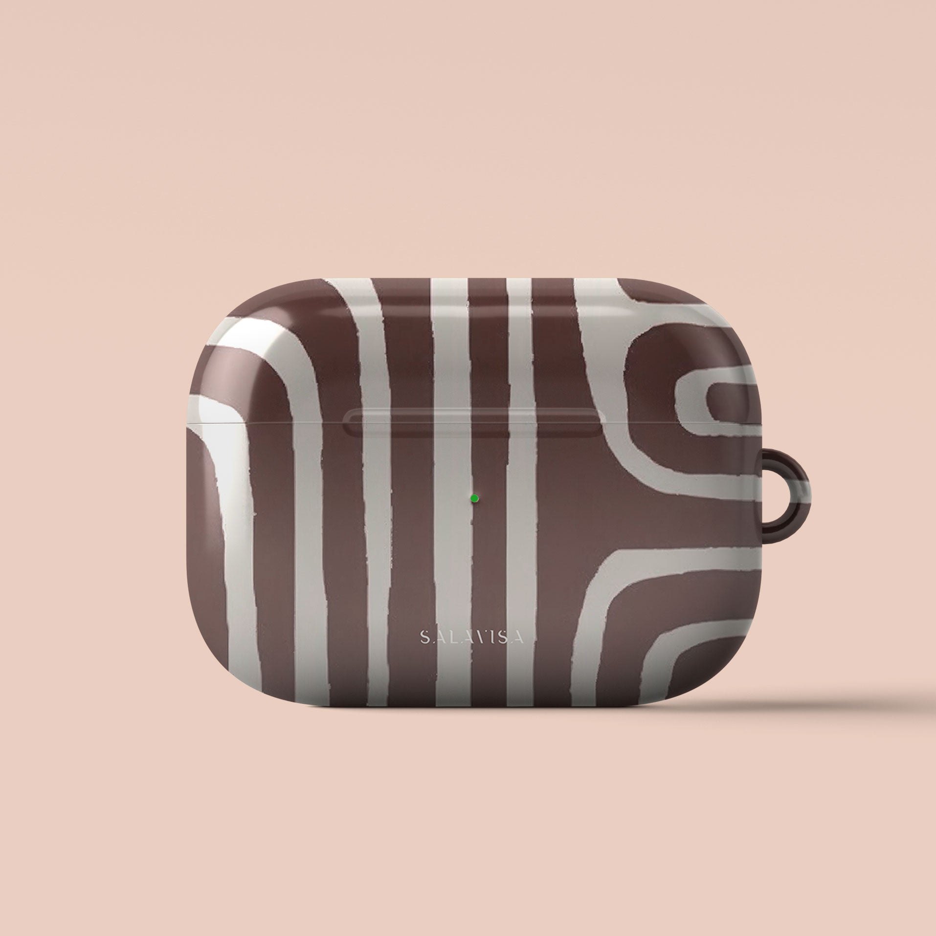 Labyrinth Burgundy AirPods Case — view 2 — Salavisa