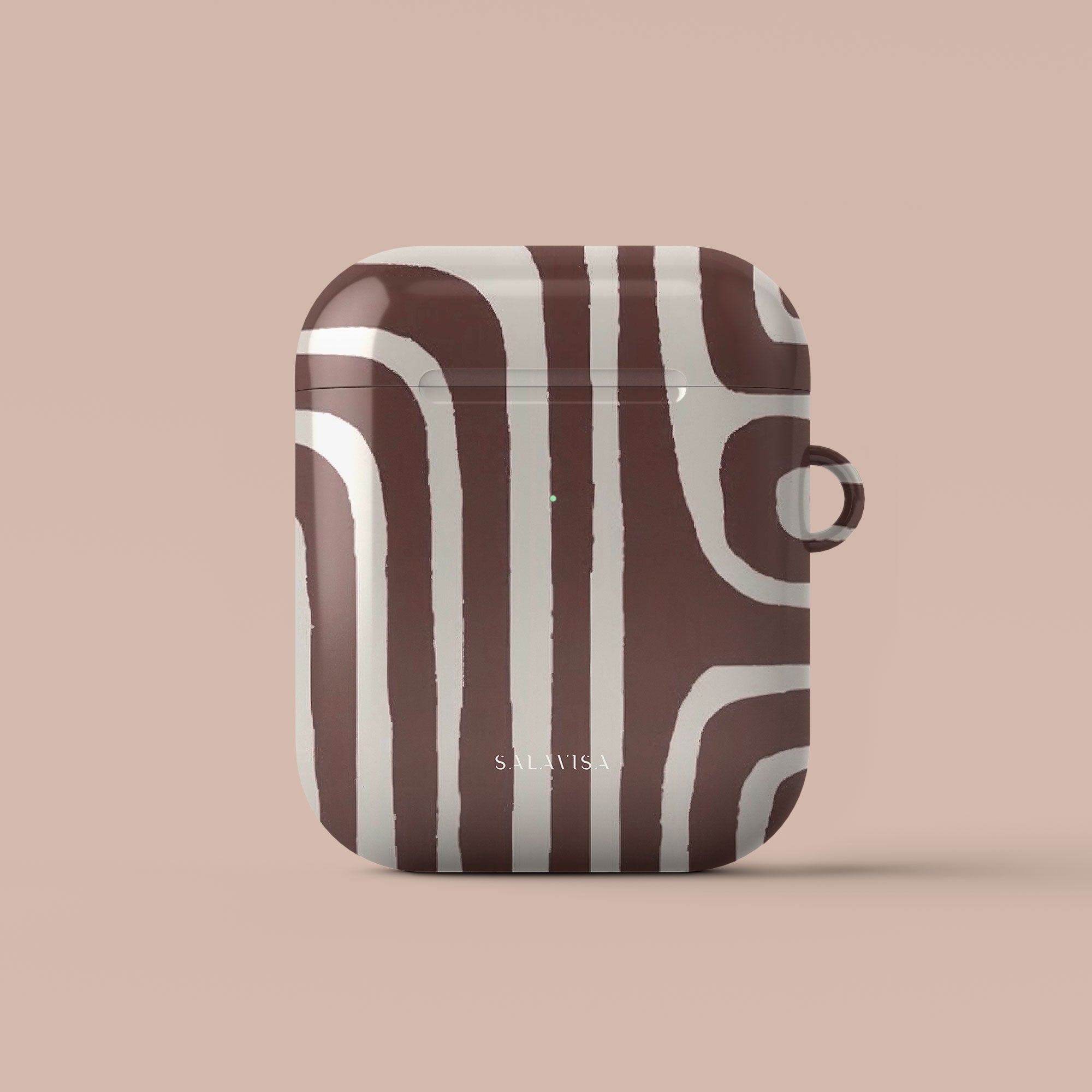 Labyrinth Burgundy AirPods Case — view 3 — Salavisa