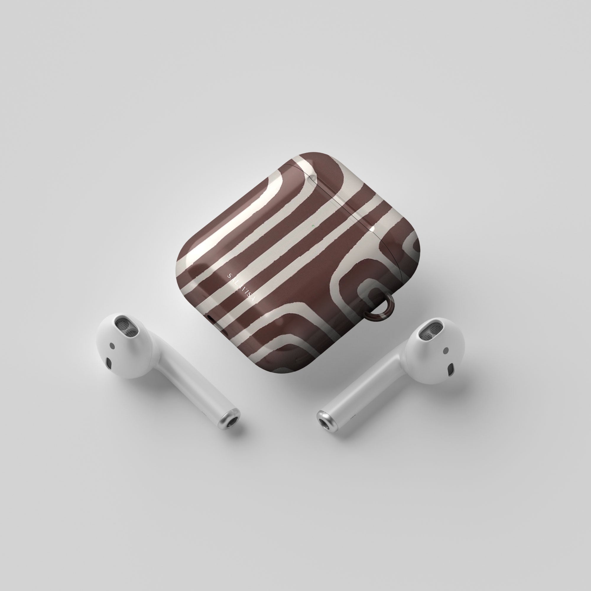 Labyrinth Burgundy AirPods Case — view 6 — Salavisa