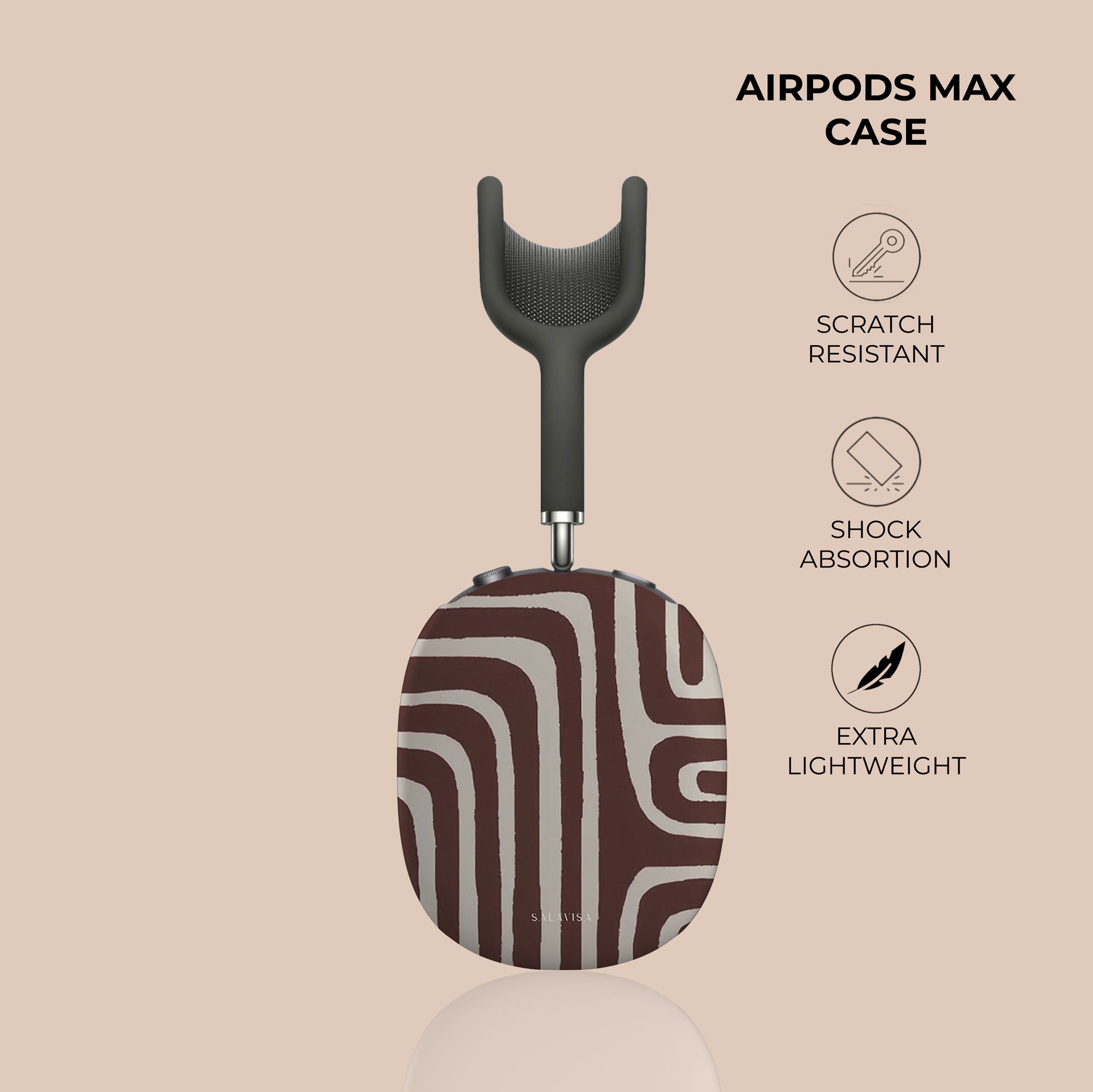 Labyrinth Burgundy AirPods Max Case — view 4 — Salavisa