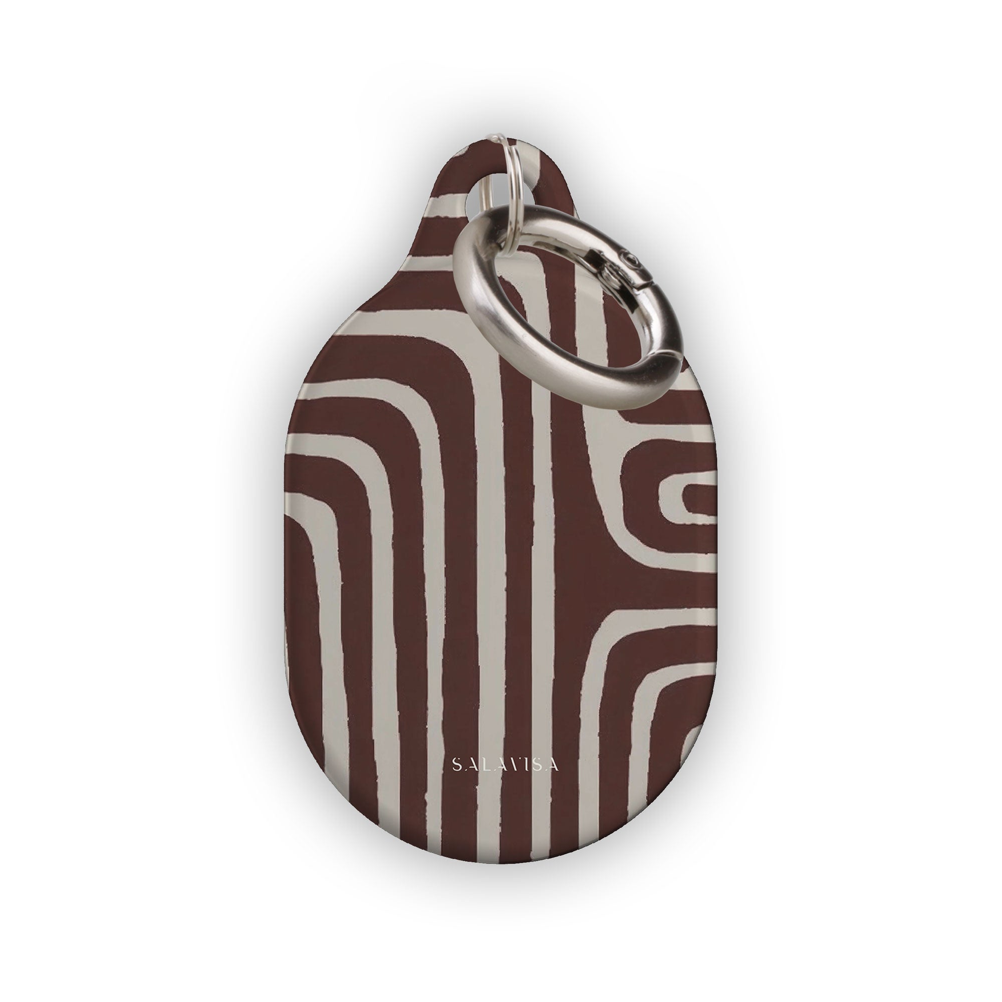 Labyrinth Burgundy AirTag Holder — Salavisa