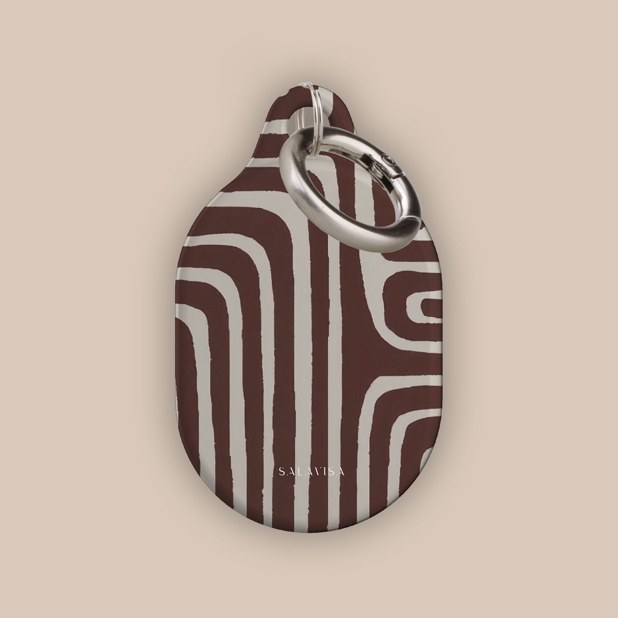 Labyrinth Burgundy AirTag Holder — view 2 — Salavisa