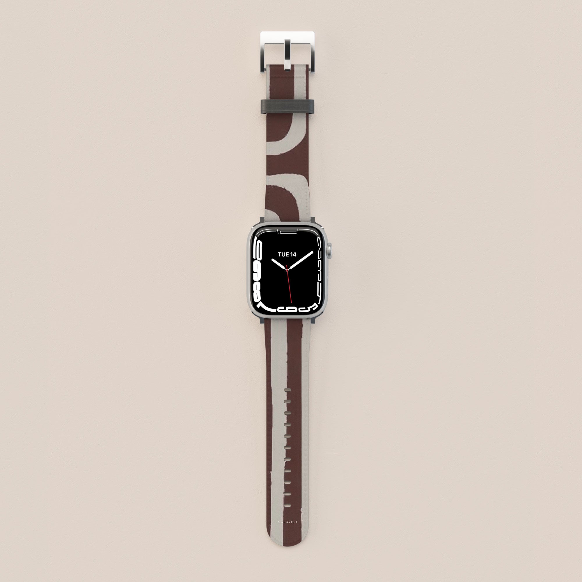 Labyrinth Burgundy Apple Watch Band — view 2 — Salavisa