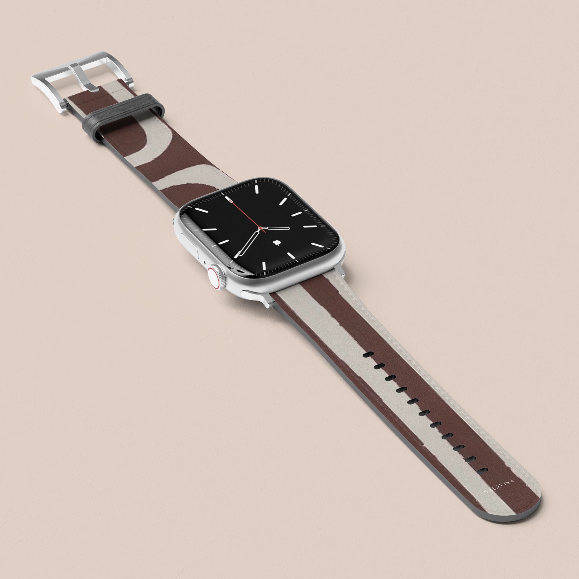Labyrinth Burgundy Apple Watch Band — view 3 — Salavisa