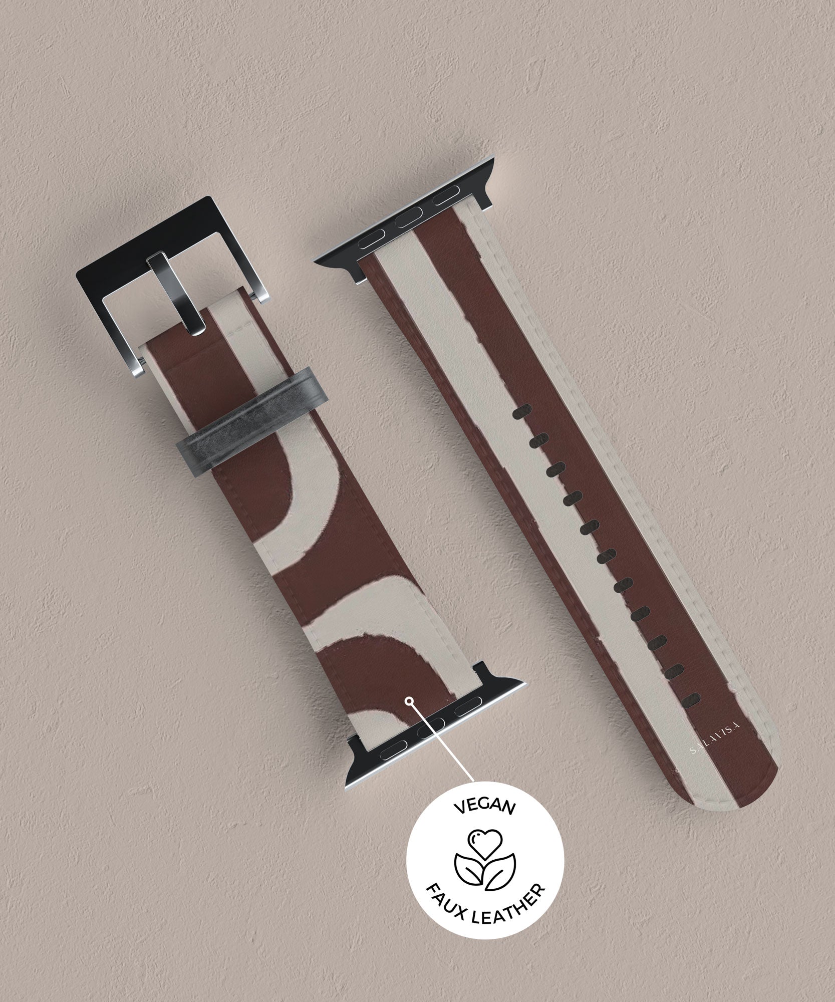 Labyrinth Burgundy Apple Watch Band — view 6 — Salavisa