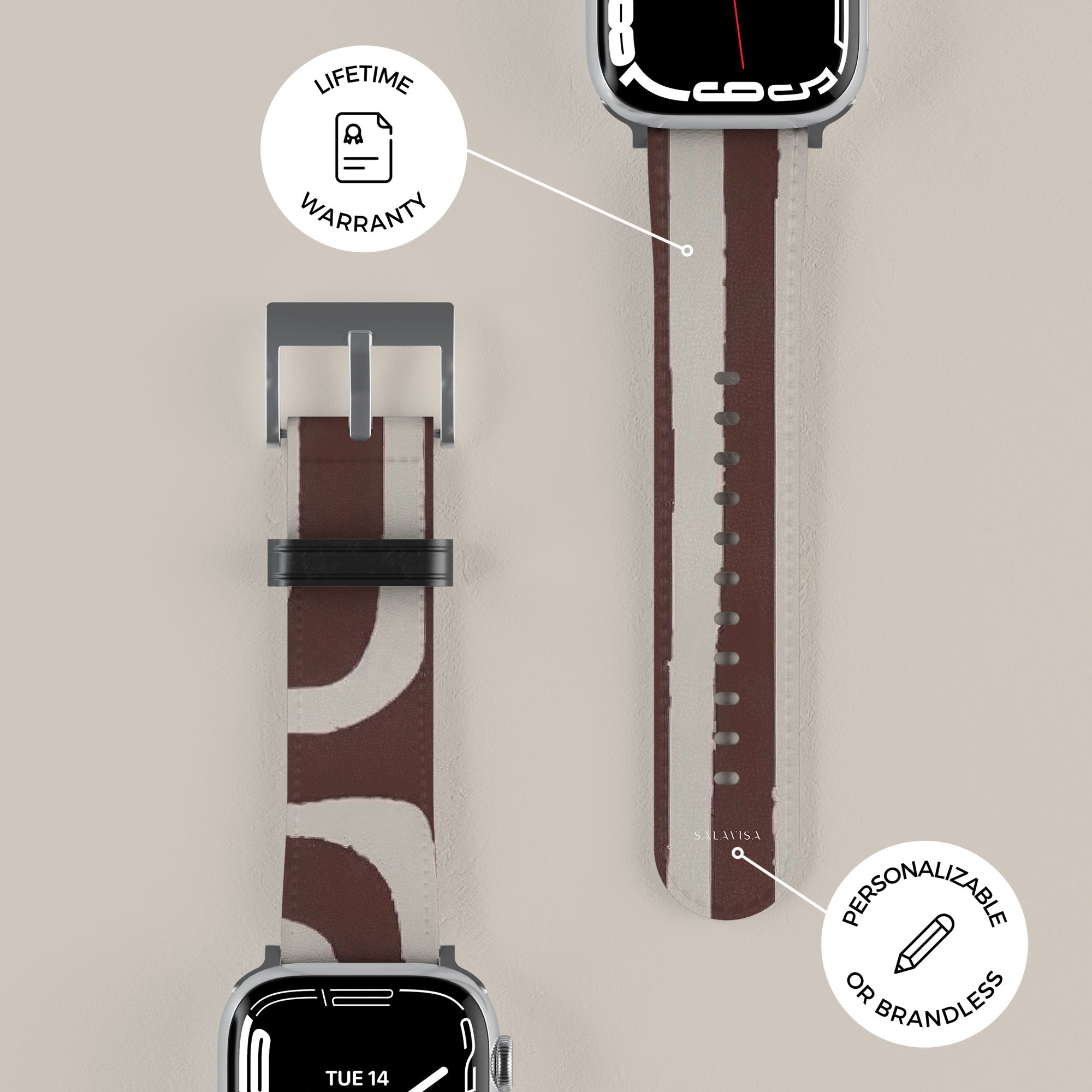 Labyrinth Burgundy Apple Watch Band — view 7