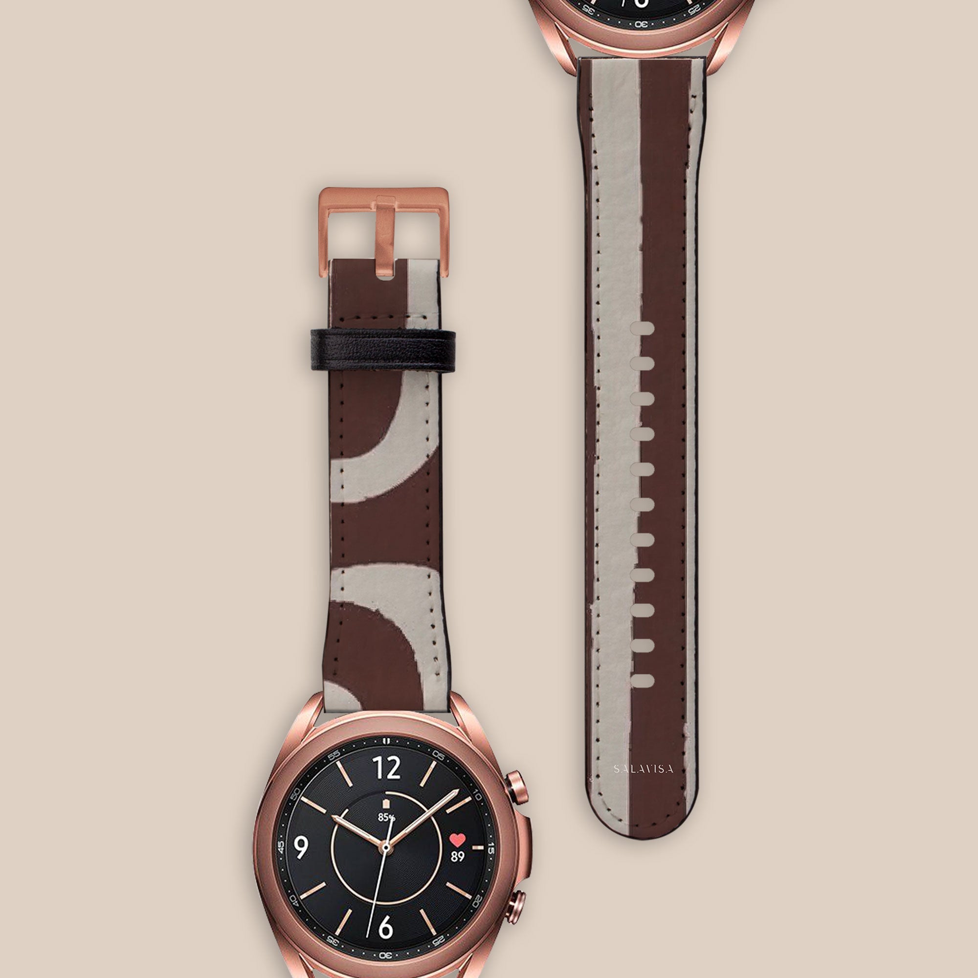 Labyrinth Burgundy Galaxy Watch Band — view 2 — Salavisa