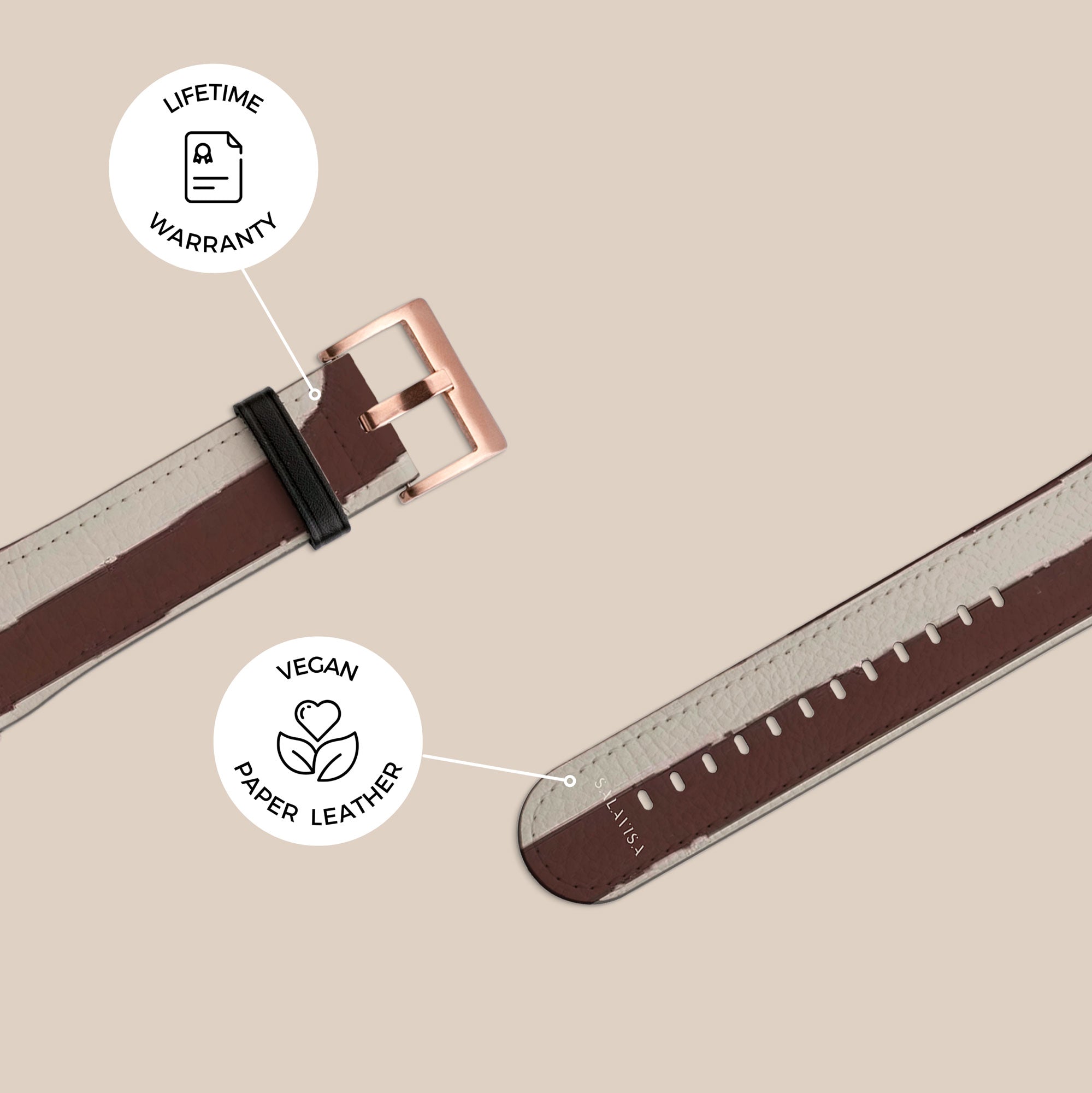 Labyrinth Burgundy Galaxy Watch Band — view 4 — Salavisa