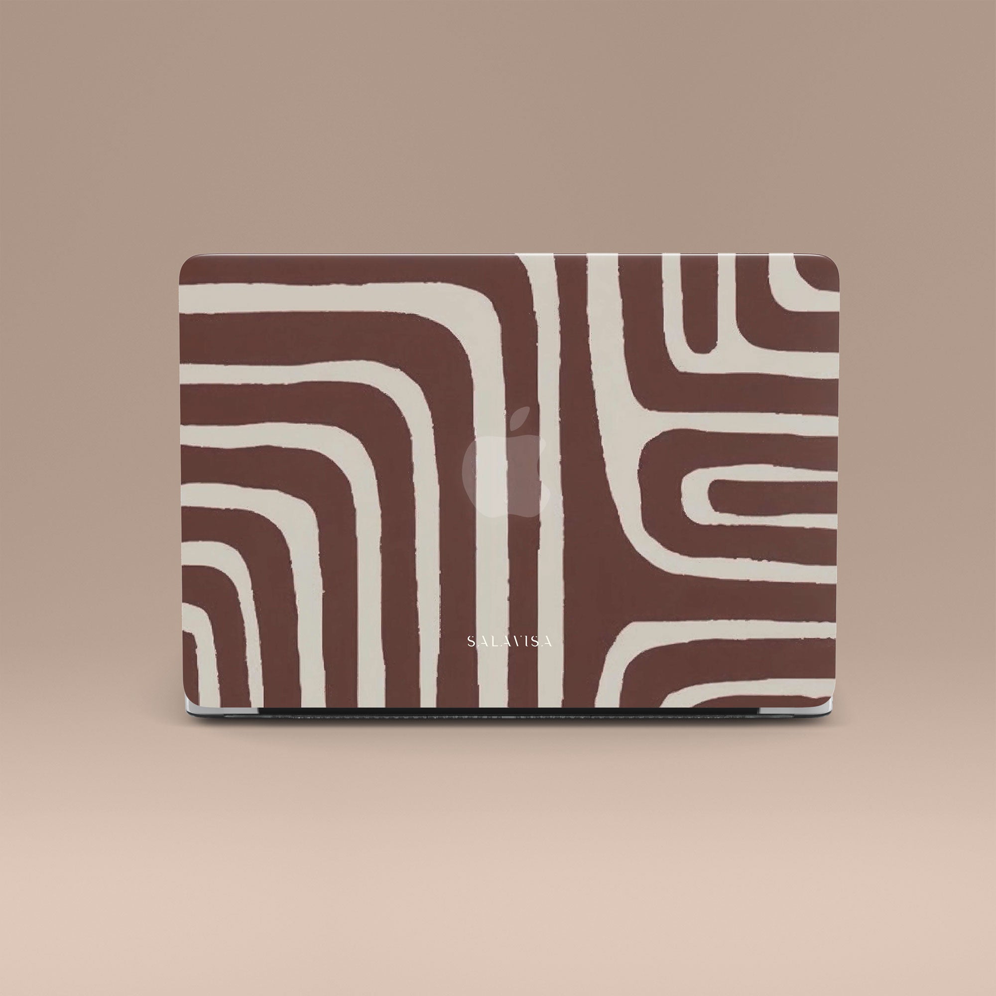 Labyrinth Burgundy MacBook Case — view 2 — Salavisa