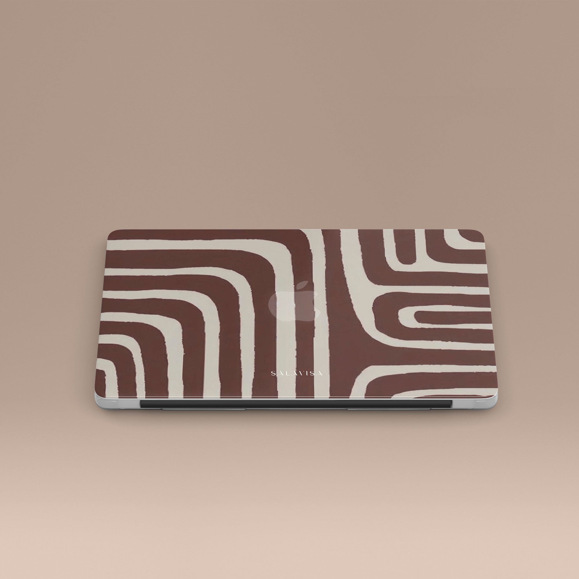 Labyrinth Burgundy MacBook Case — view 3 — Salavisa