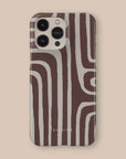 Labyrinth Burgundy Phone Case — angle view