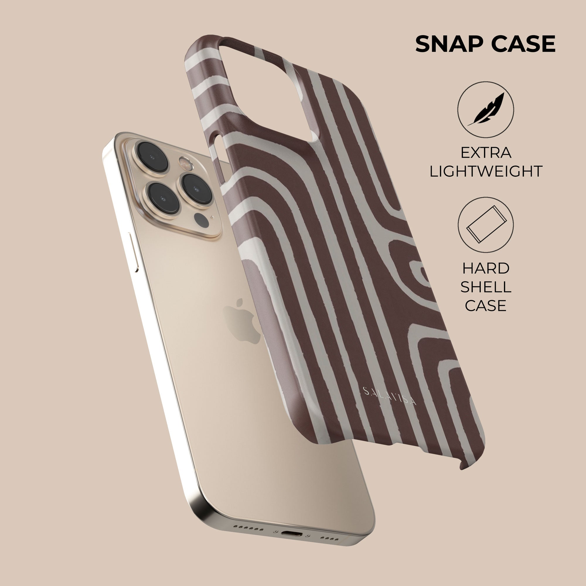 Labyrinth Burgundy Phone Case — back view