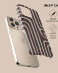 Labyrinth Burgundy Phone Case — back view