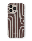 Labyrinth Burgundy Phone Case — front view