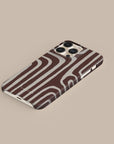 Labyrinth Burgundy Phone Case — side profile