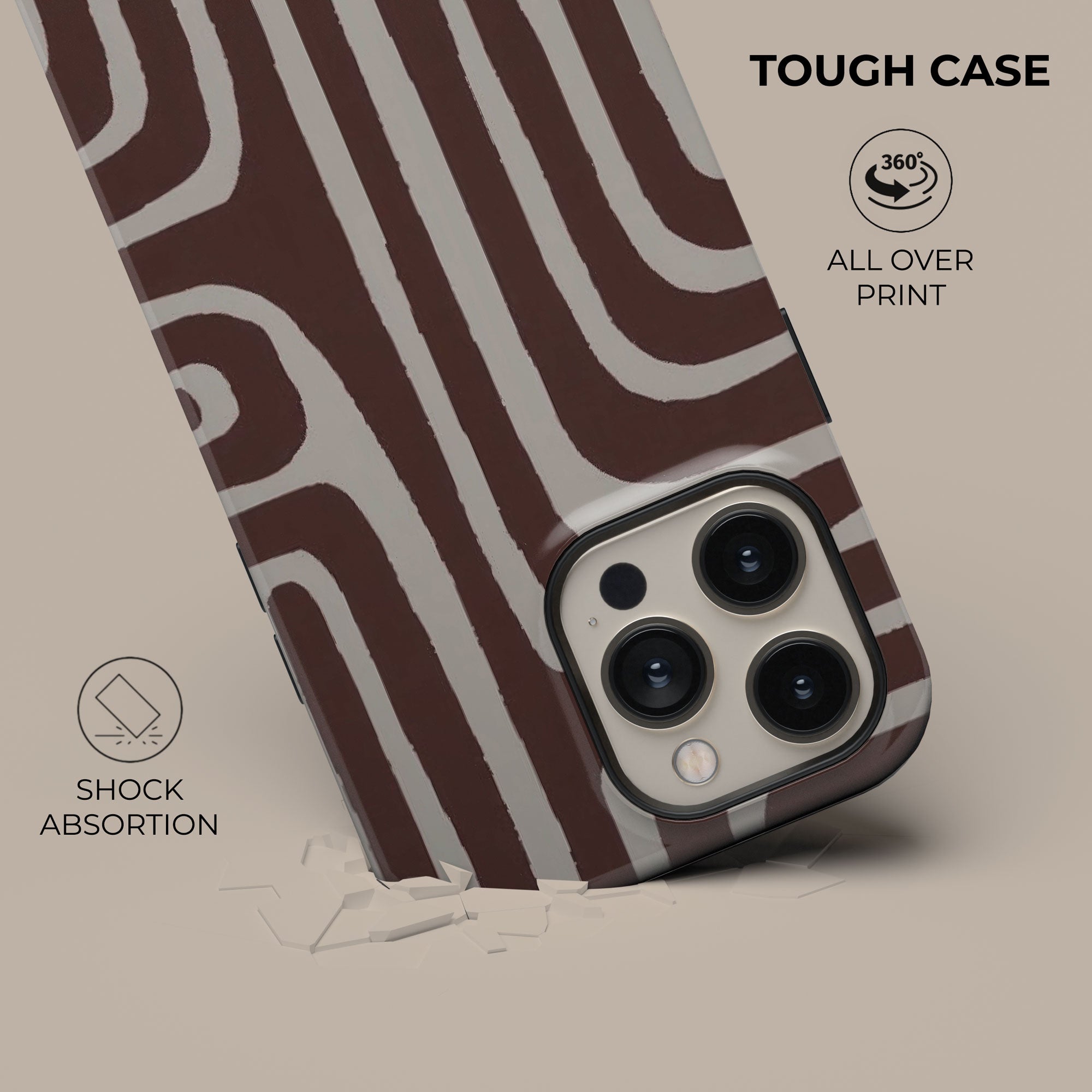 Labyrinth Burgundy Phone Case — detail view