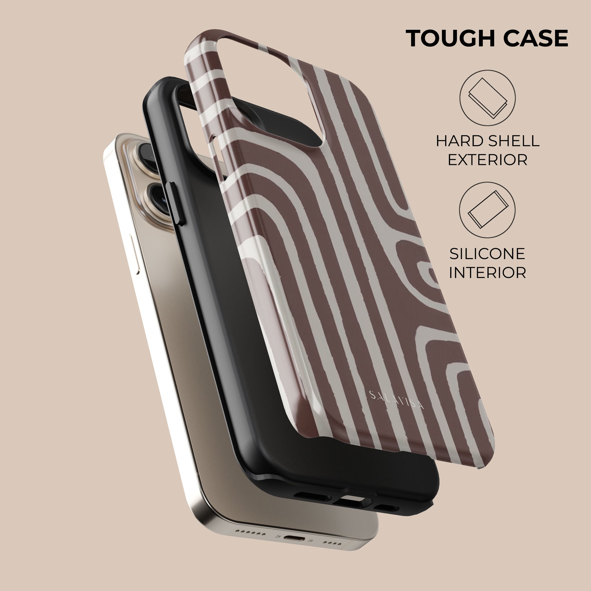 Labyrinth Burgundy Phone Case — front view