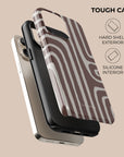 Labyrinth Burgundy Phone Case — front view