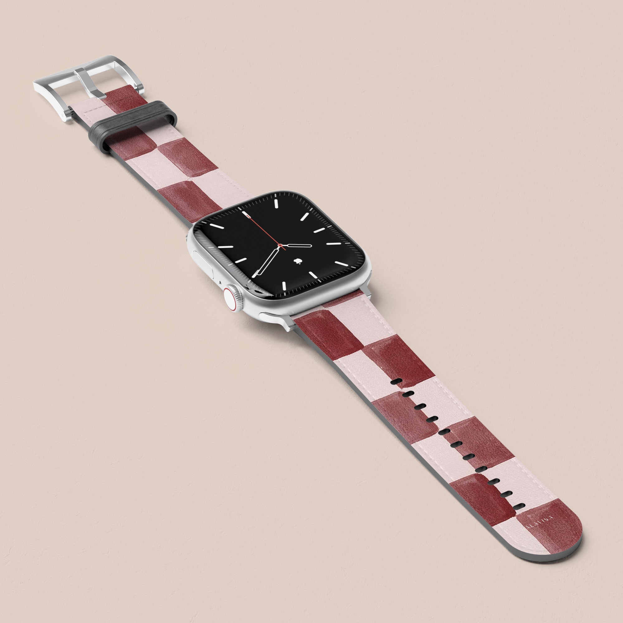 Painted Wine Apple Watch Band — view 3 — Salavisa