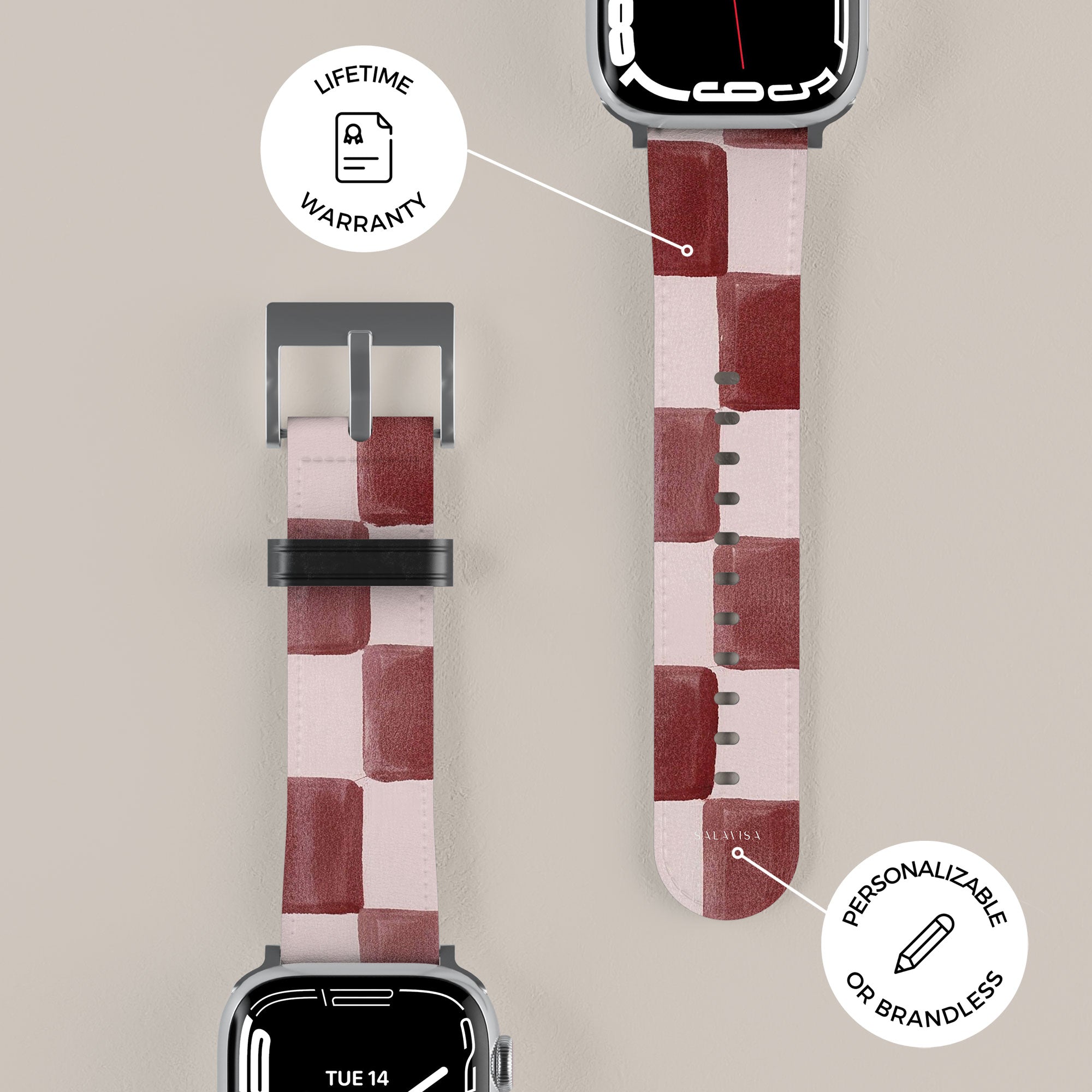 Painted Wine Apple Watch Band — view 7