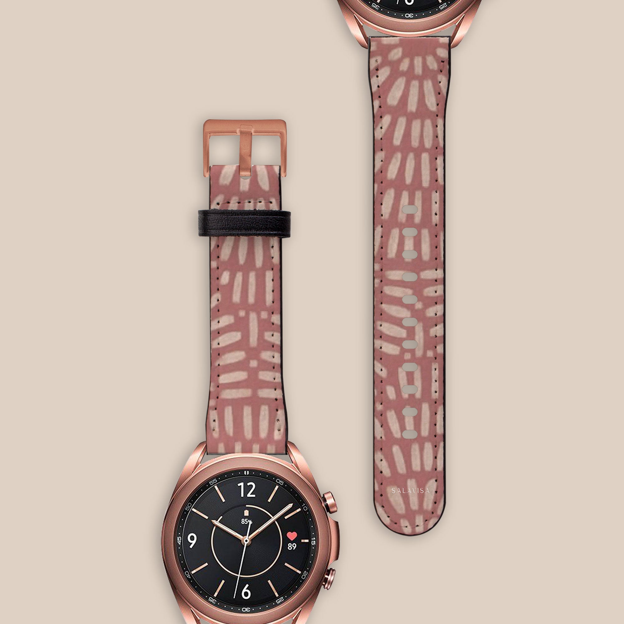 Sunburst Rose Galaxy Watch Band — view 2 — Salavisa