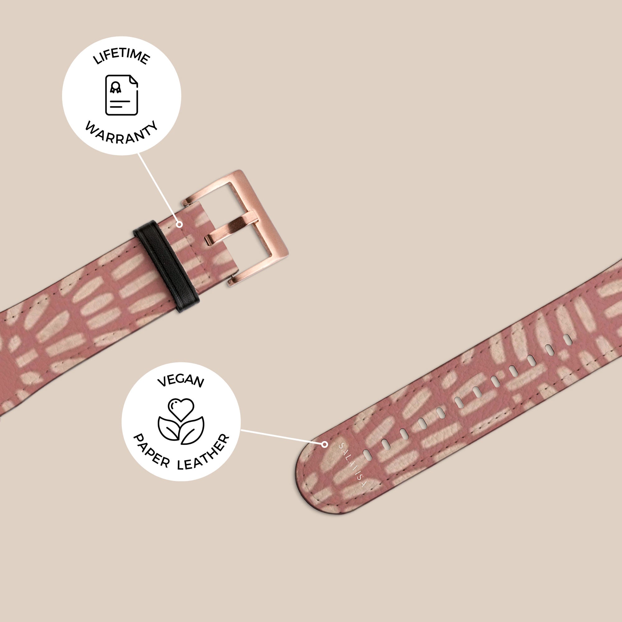 Sunburst Rose Galaxy Watch Band — view 4 — Salavisa