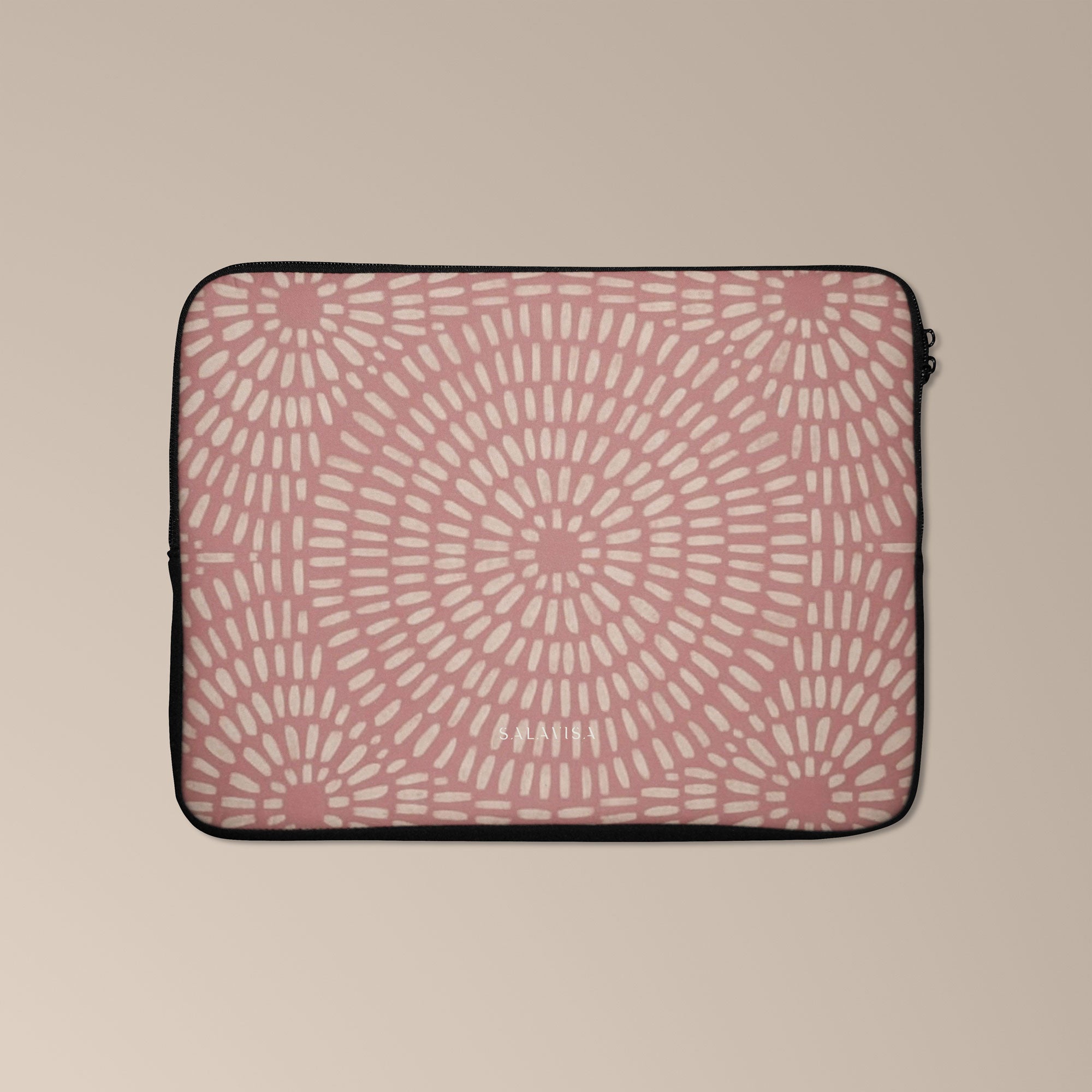 Sunburst Rose Laptop Sleeve — view 2 — Salavisa