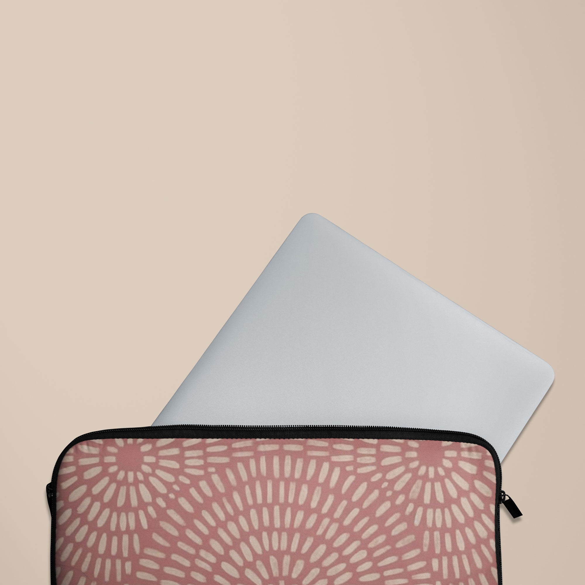 Sunburst Rose Laptop Sleeve — view 3 — Salavisa