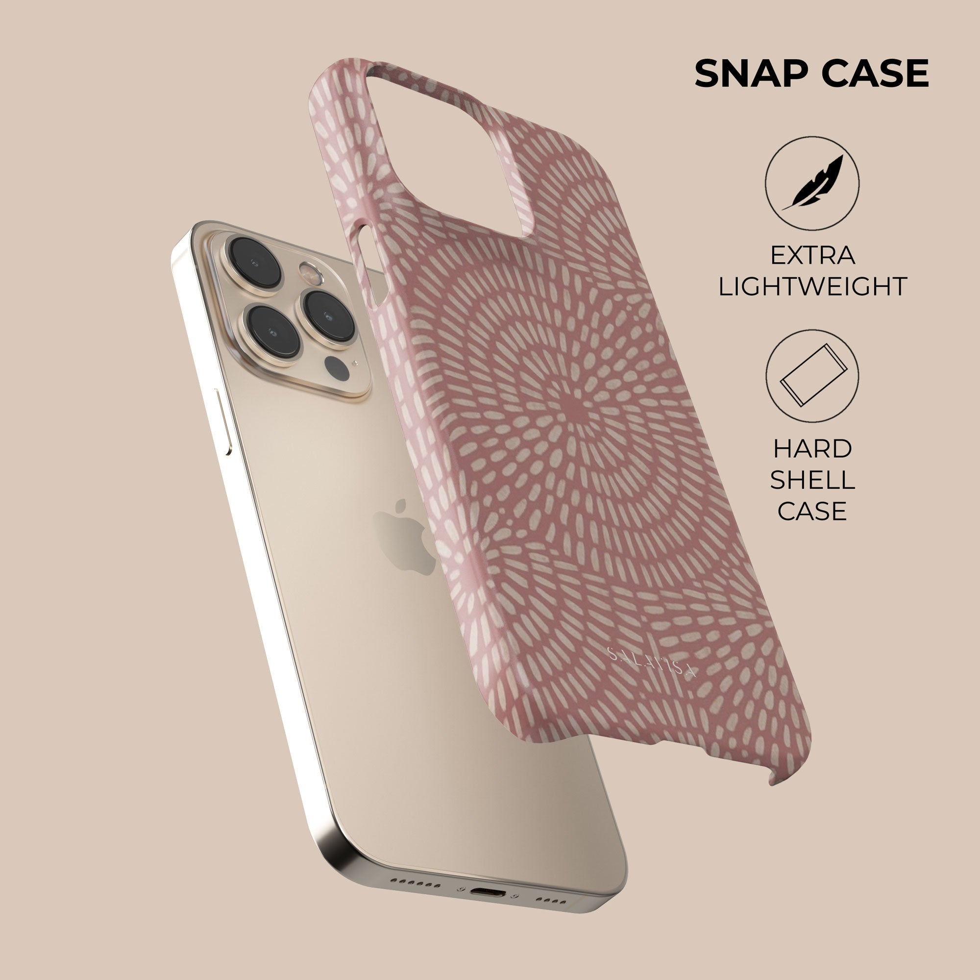 Sunburst Rose Phone Case — back view