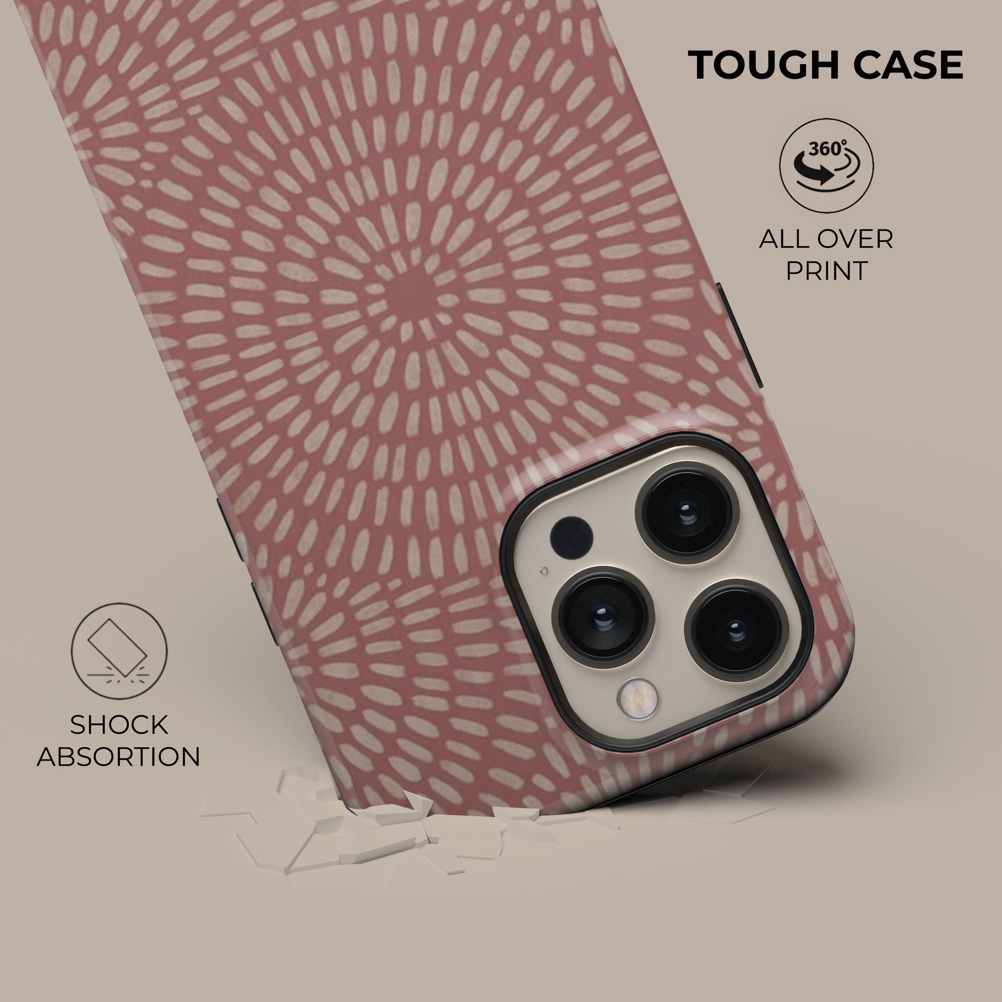 Sunburst Rose Phone Case — detail view