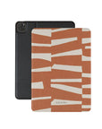 Torn Rust iPad Case. Front view.