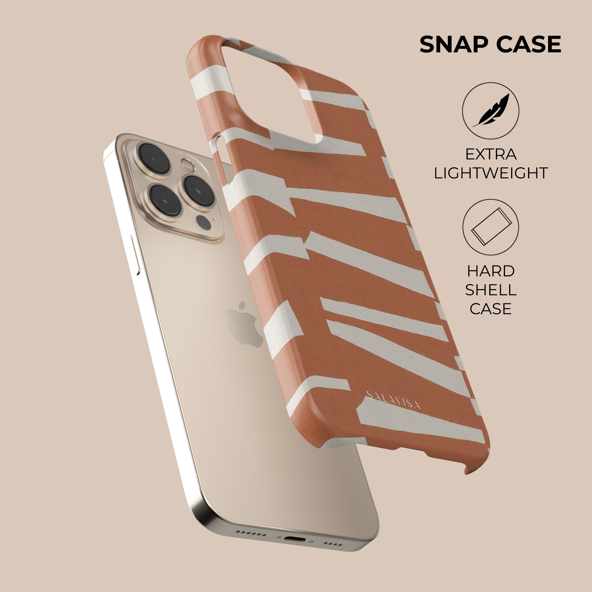 Torn Rust Phone Case — back view — Salavisa