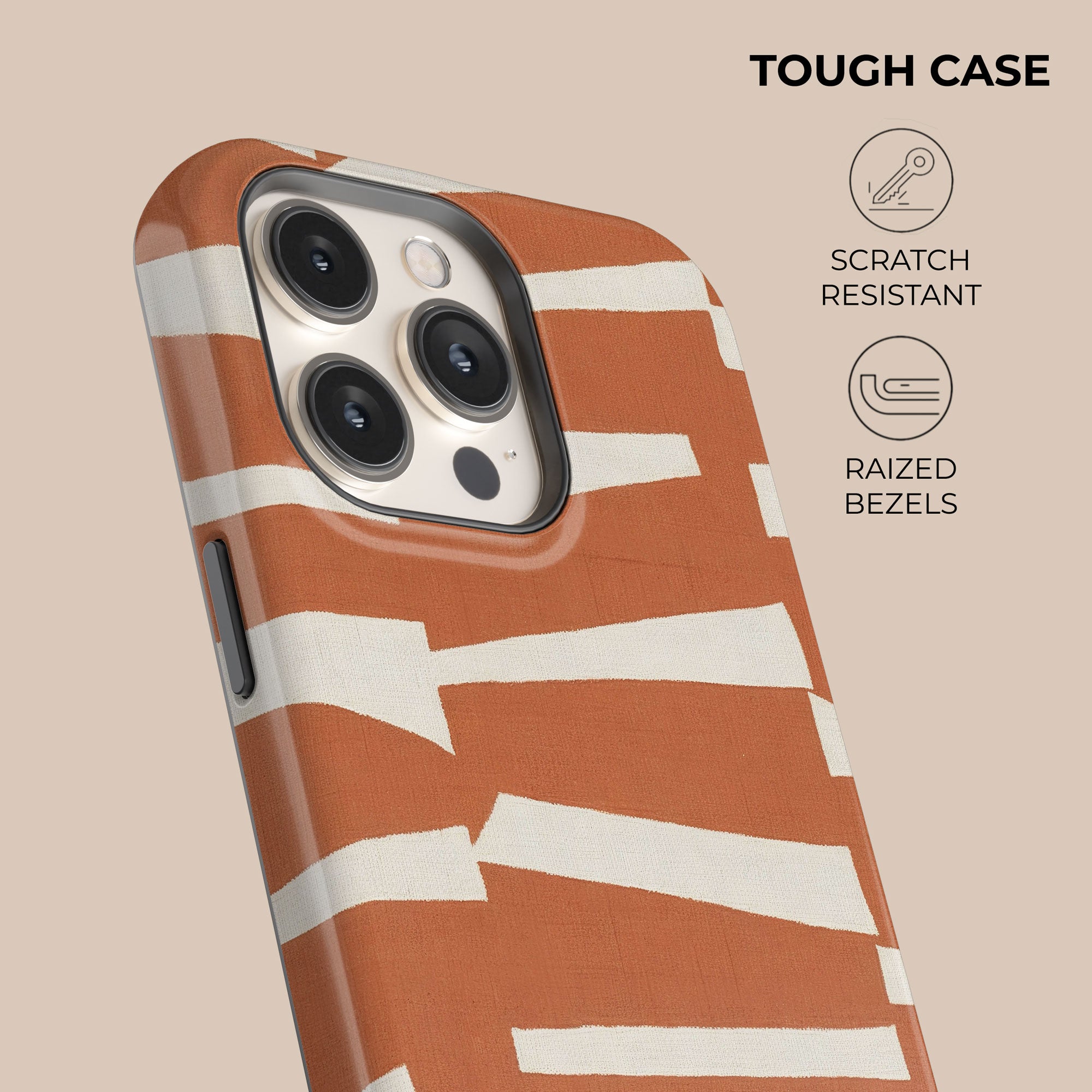 Torn Rust Phone Case — angle view