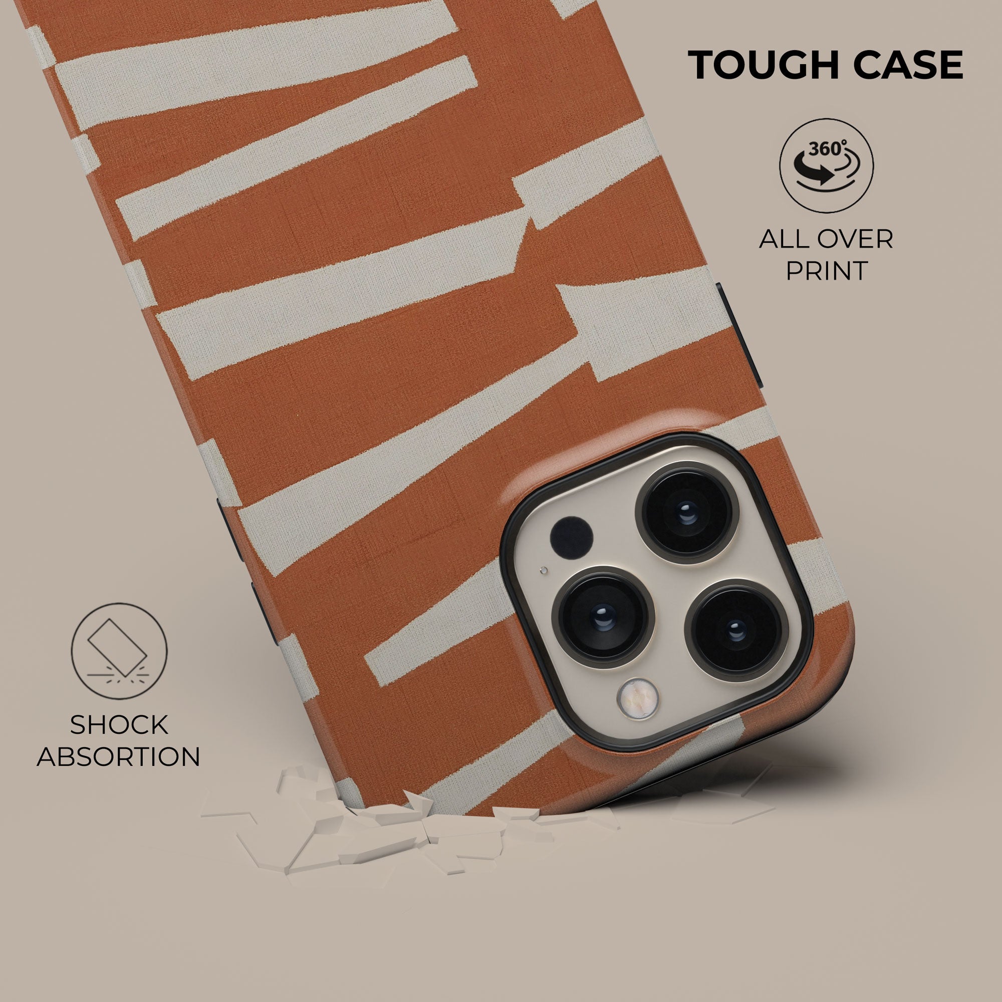 Torn Rust Phone Case — detail view