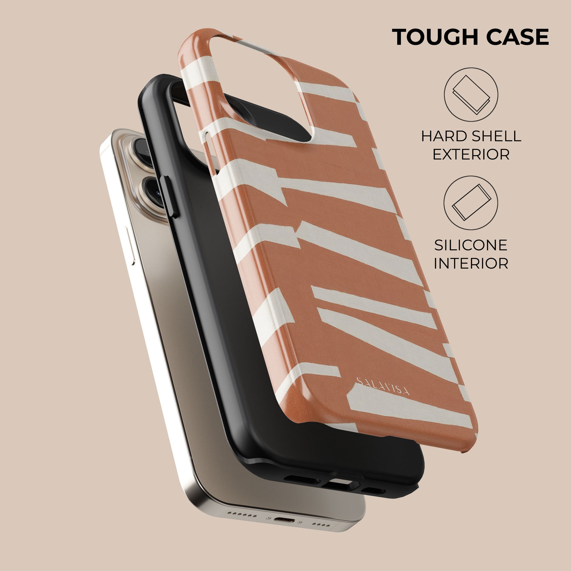 Torn Rust Phone Case — front view — Salavisa