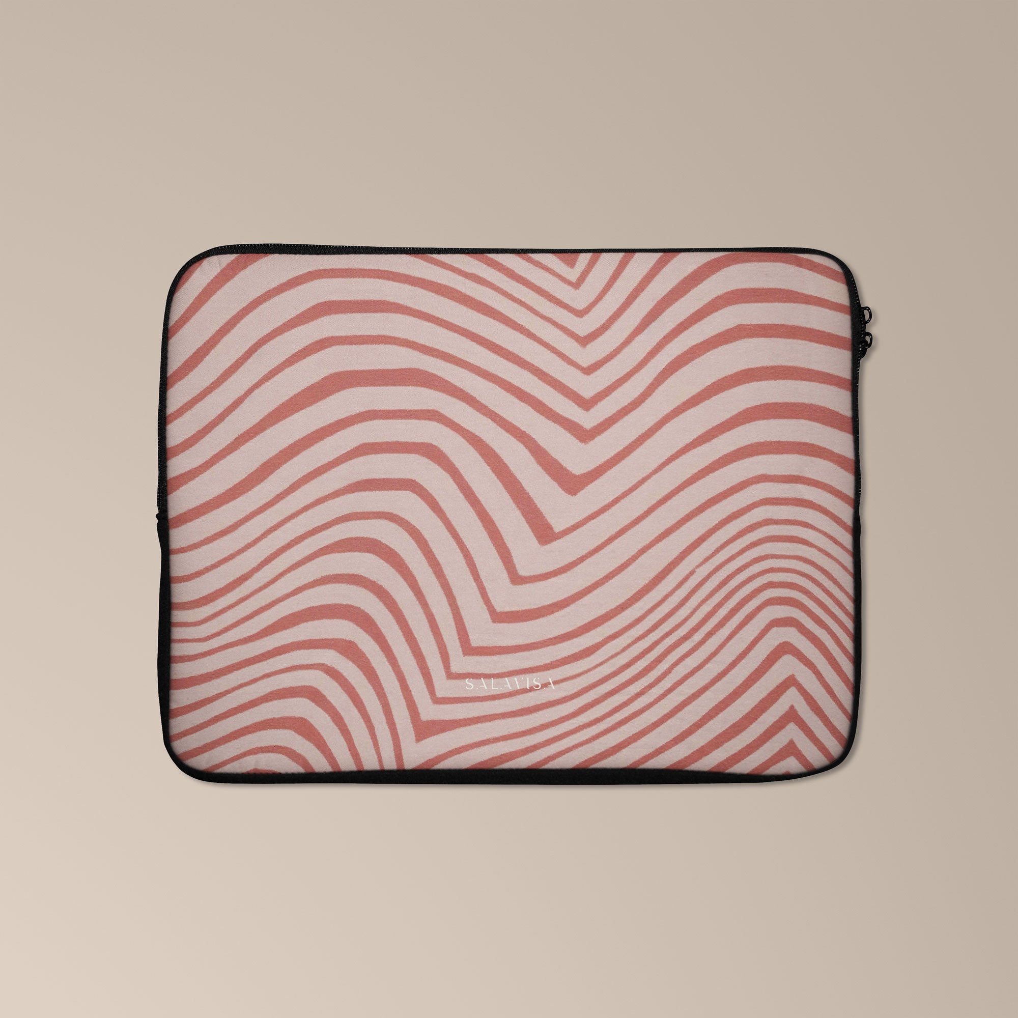 Wave Coral Laptop Sleeve — view 2 — Salavisa