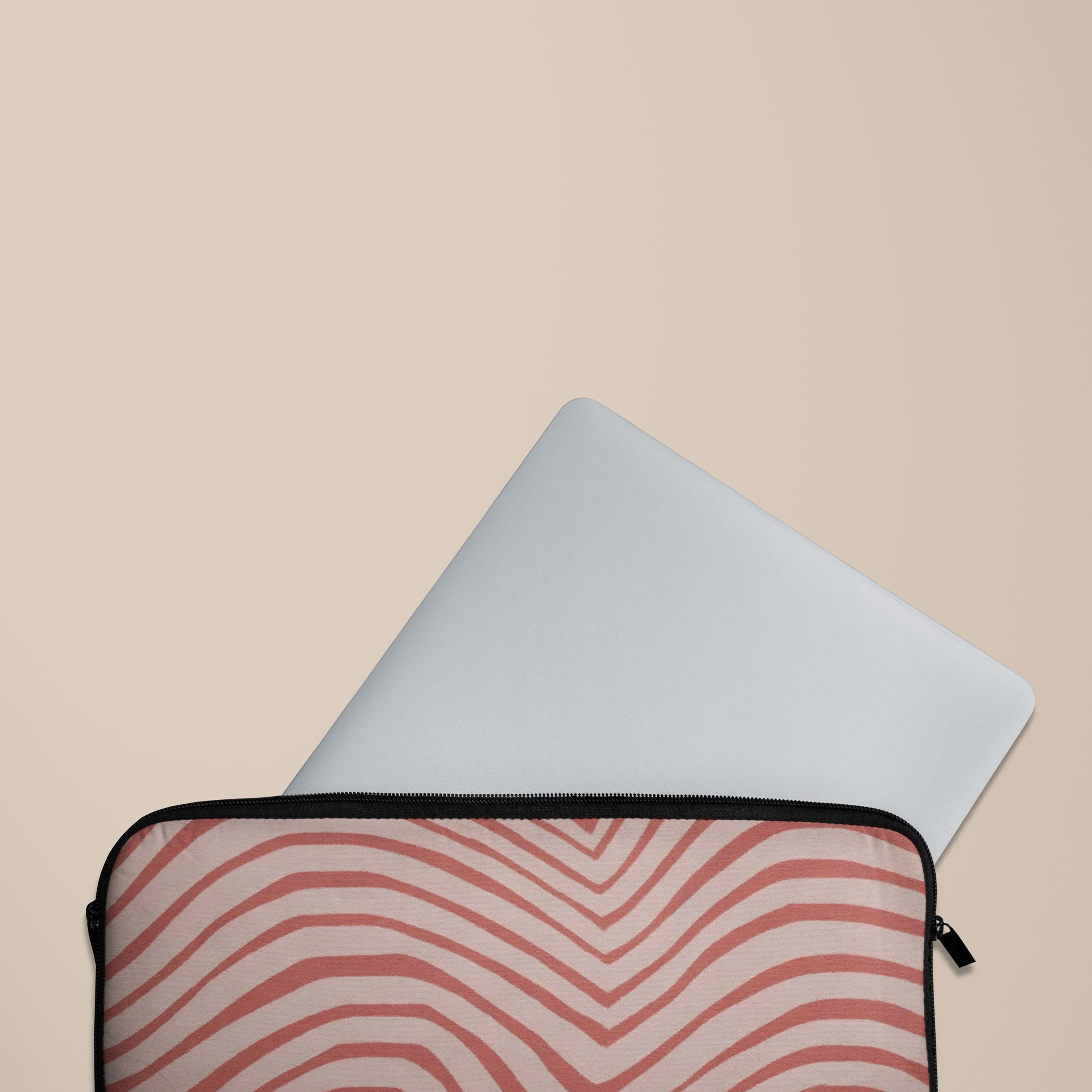 Wave Coral Laptop Sleeve — view 3 — Salavisa