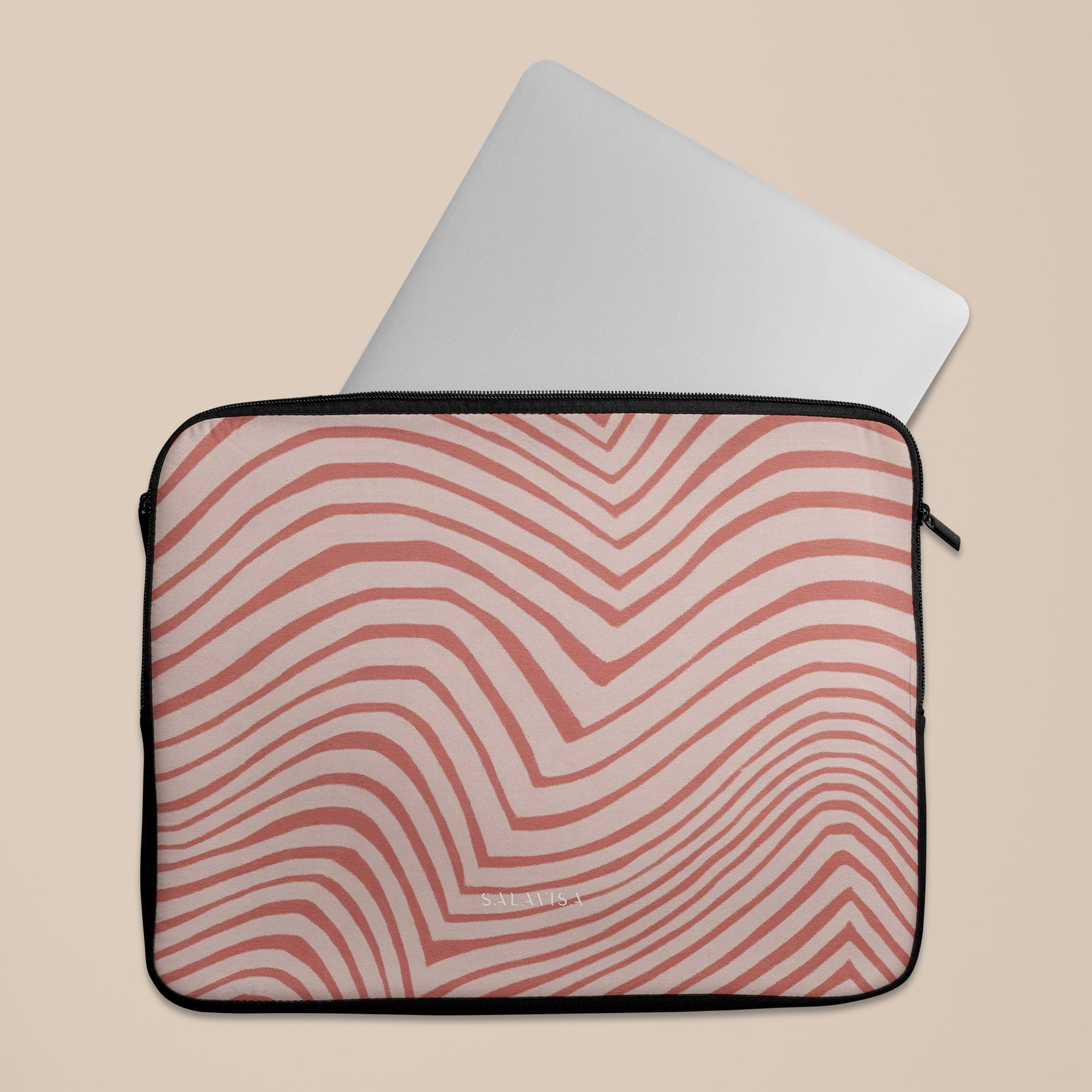 Wave Coral Laptop Sleeve — view 5 — Salavisa