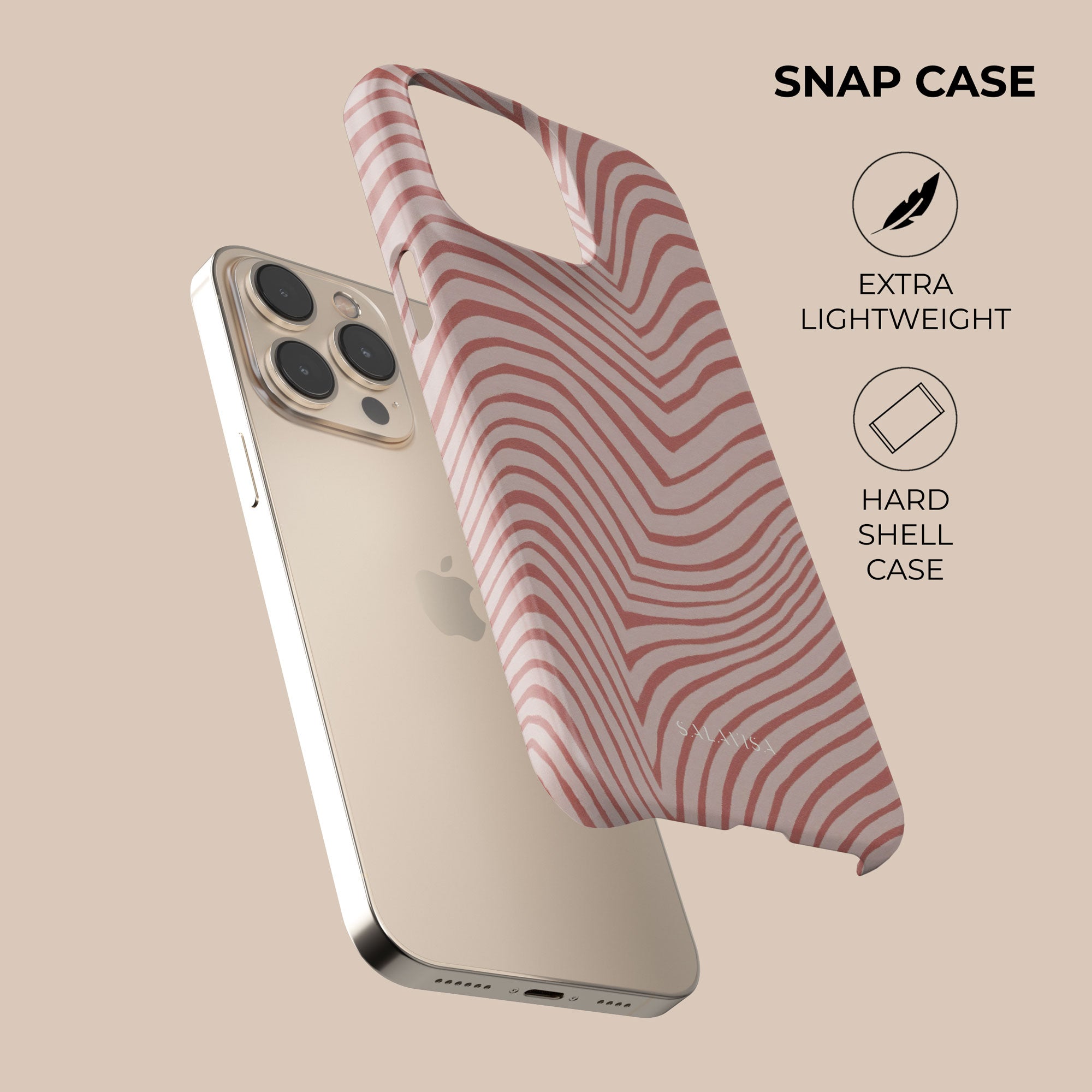 Wave Coral Phone Case — back view — Salavisa