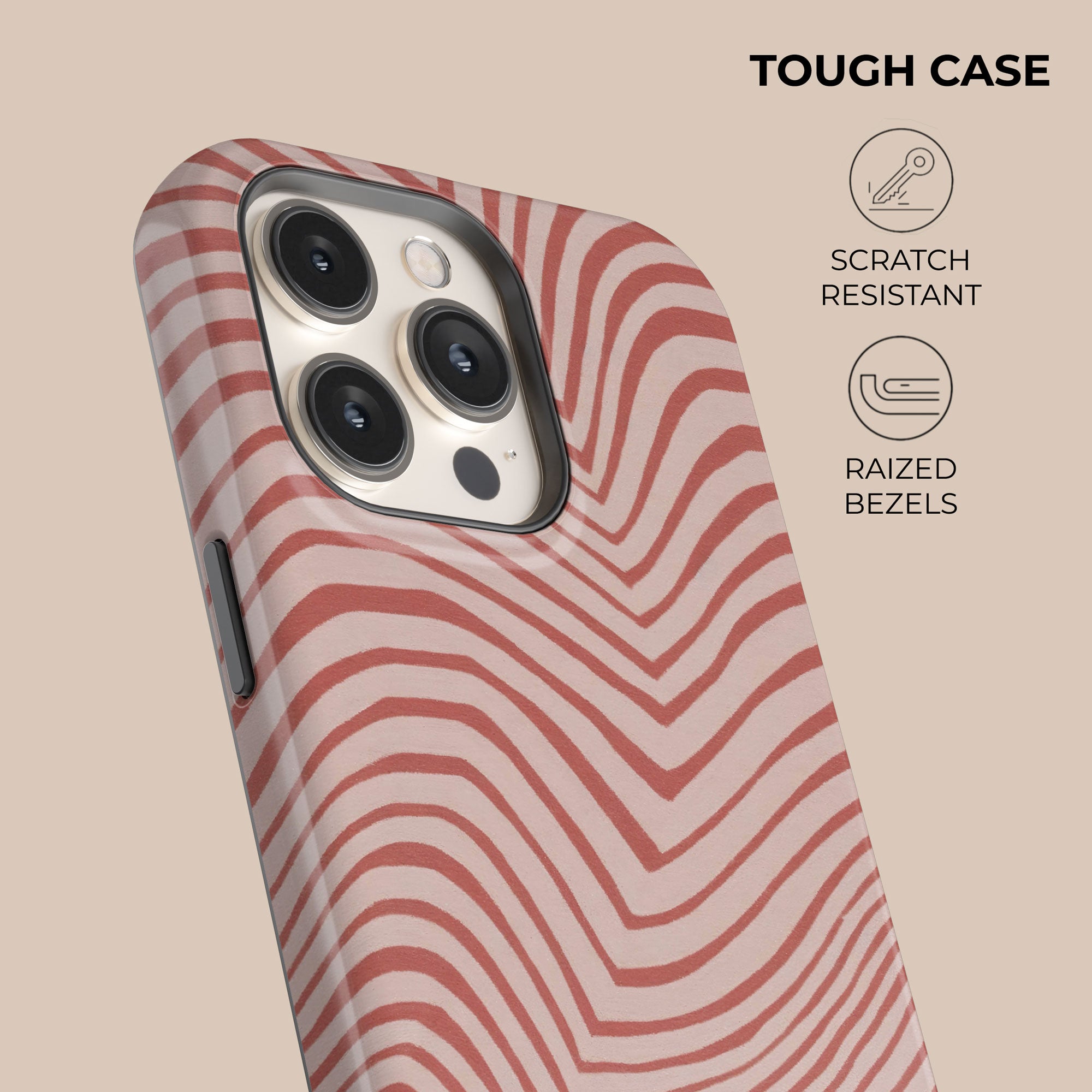 Wave Coral Phone Case — angle view