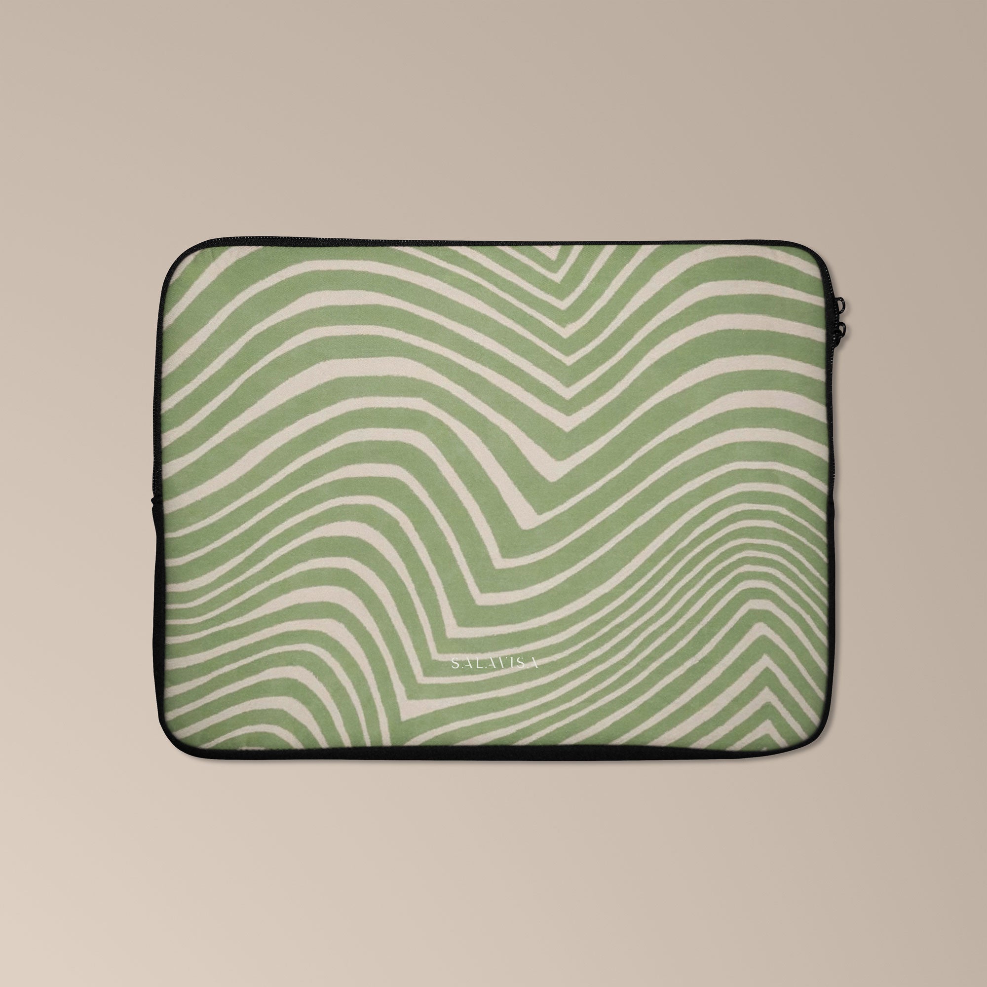 Wave Sage Laptop Sleeve — view 2 — Salavisa