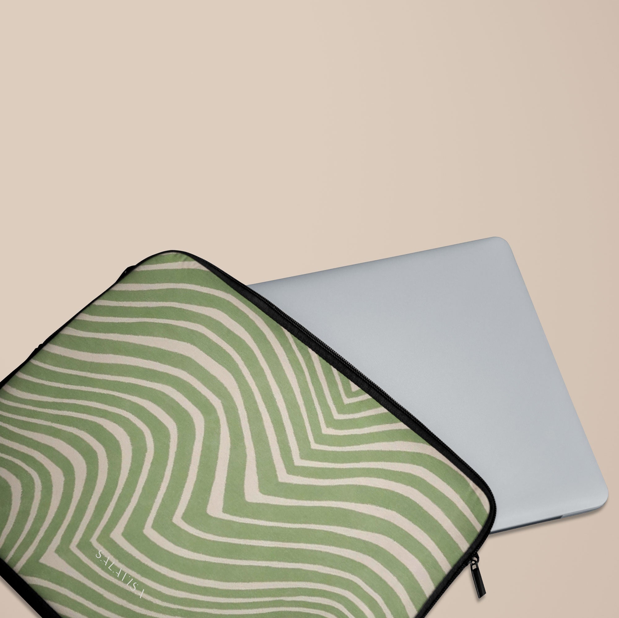 Wave Sage Laptop Sleeve — view 4 — Salavisa