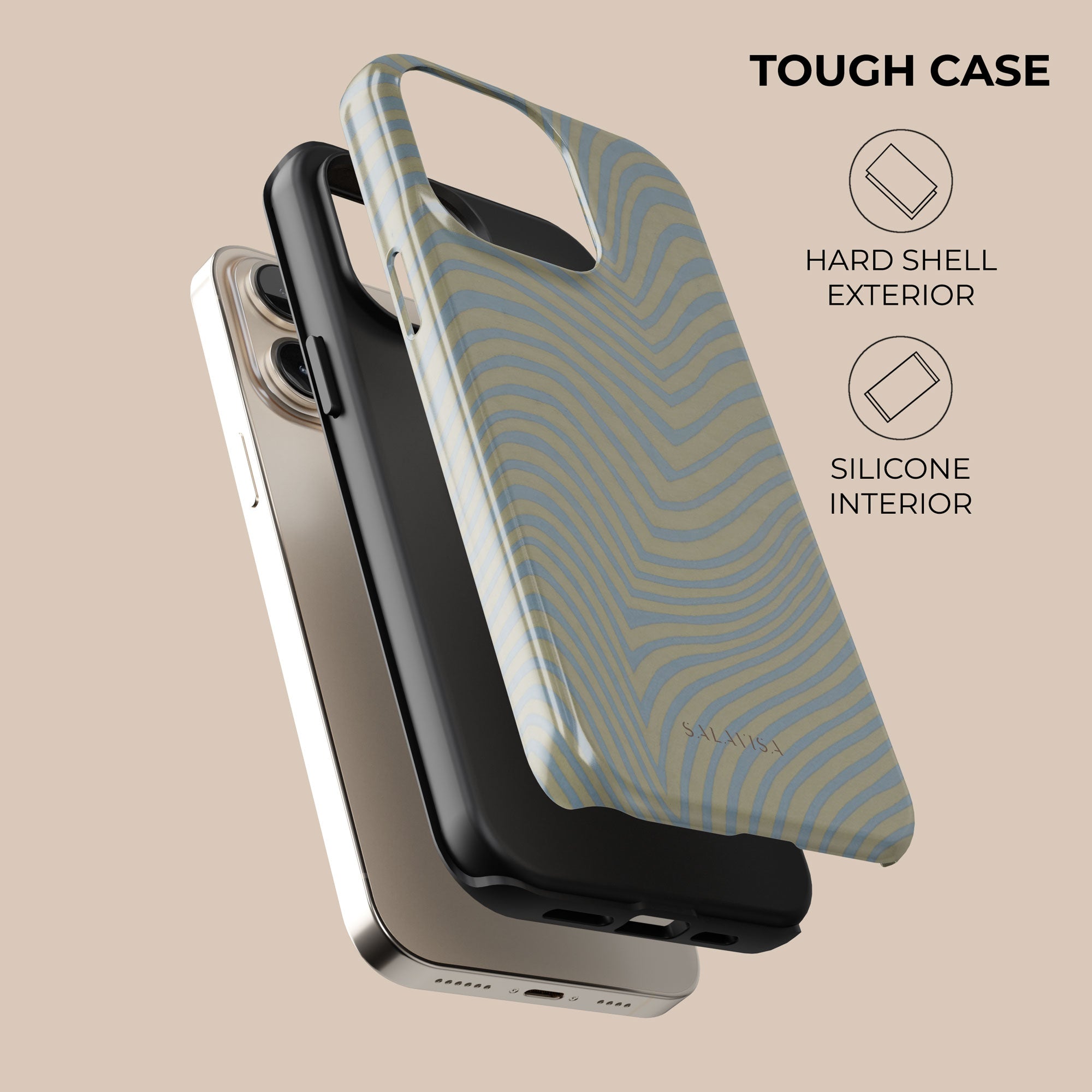 Wave Sky Phone Case — front view — Salavisa