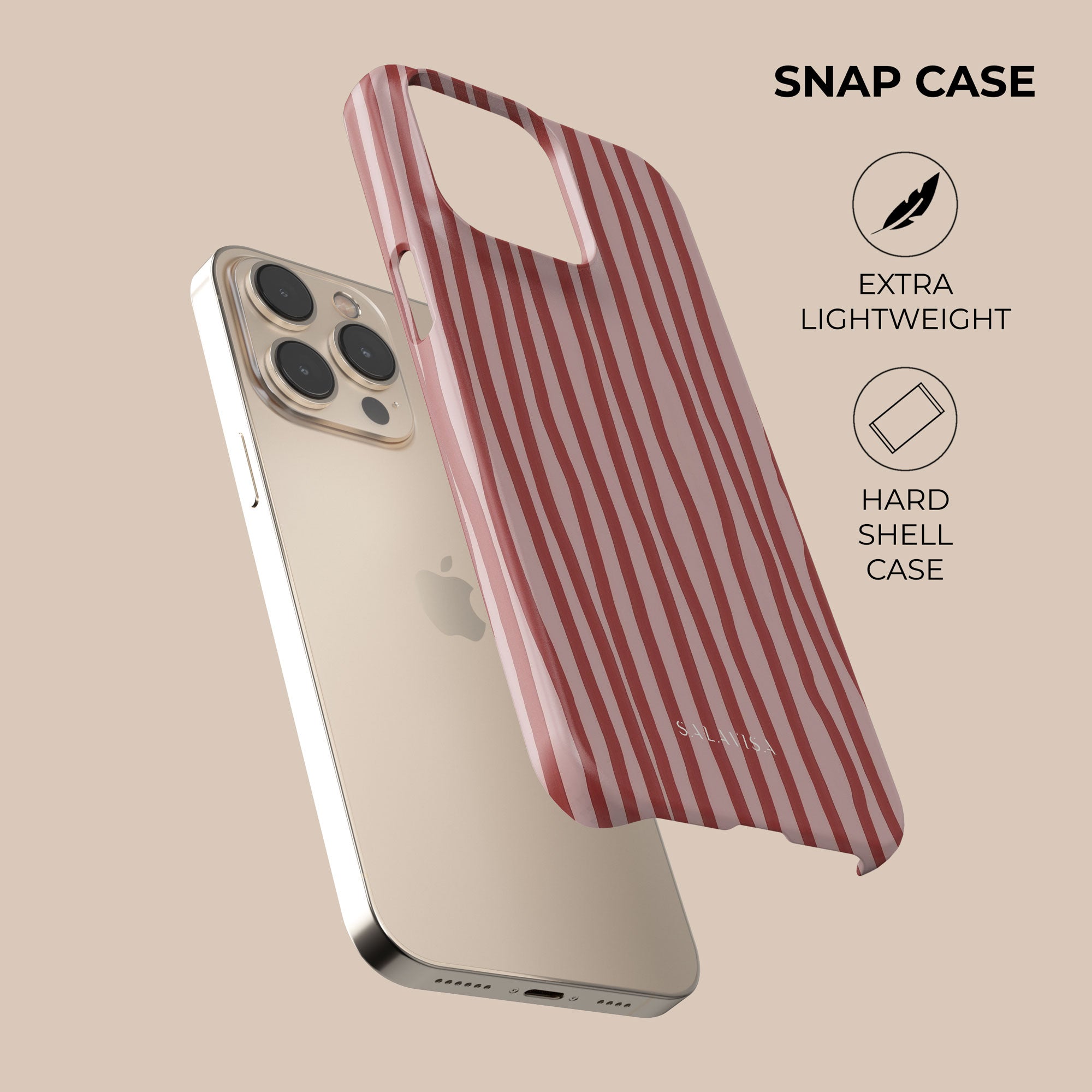 Wonky Blush Phone Case — back view — Salavisa