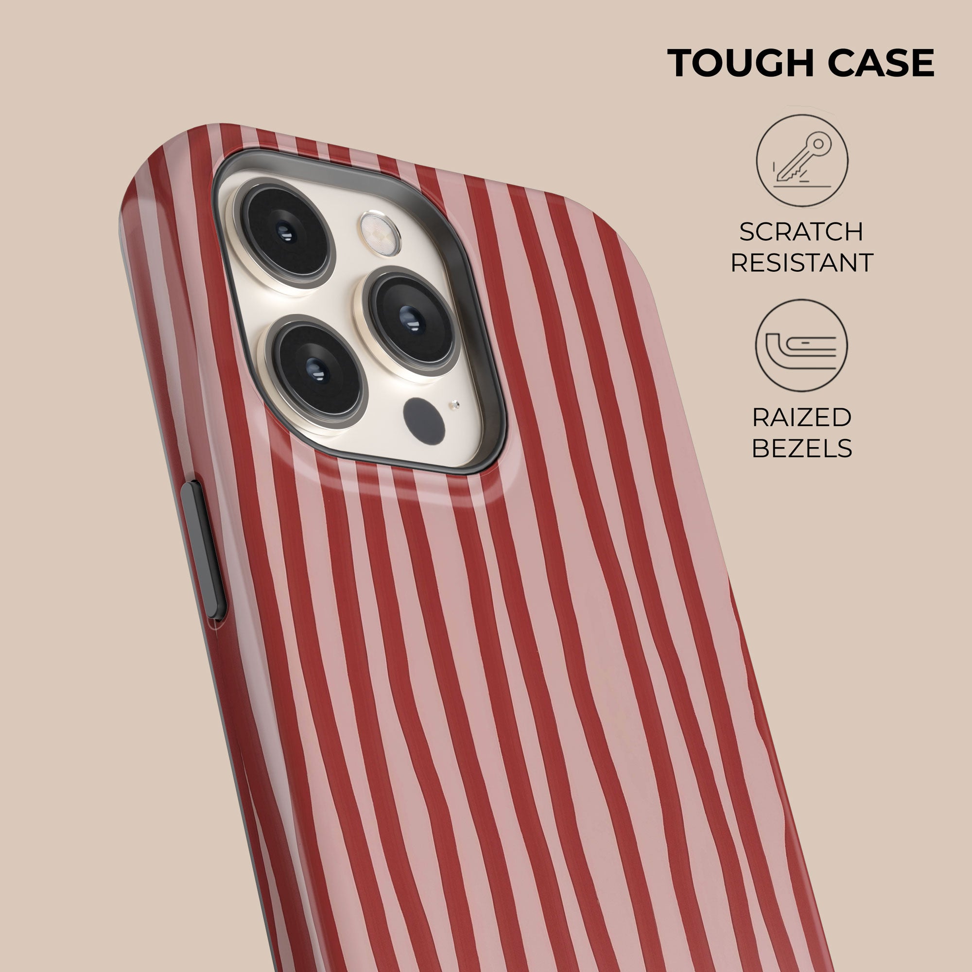 Wonky Blush Phone Case — angle view