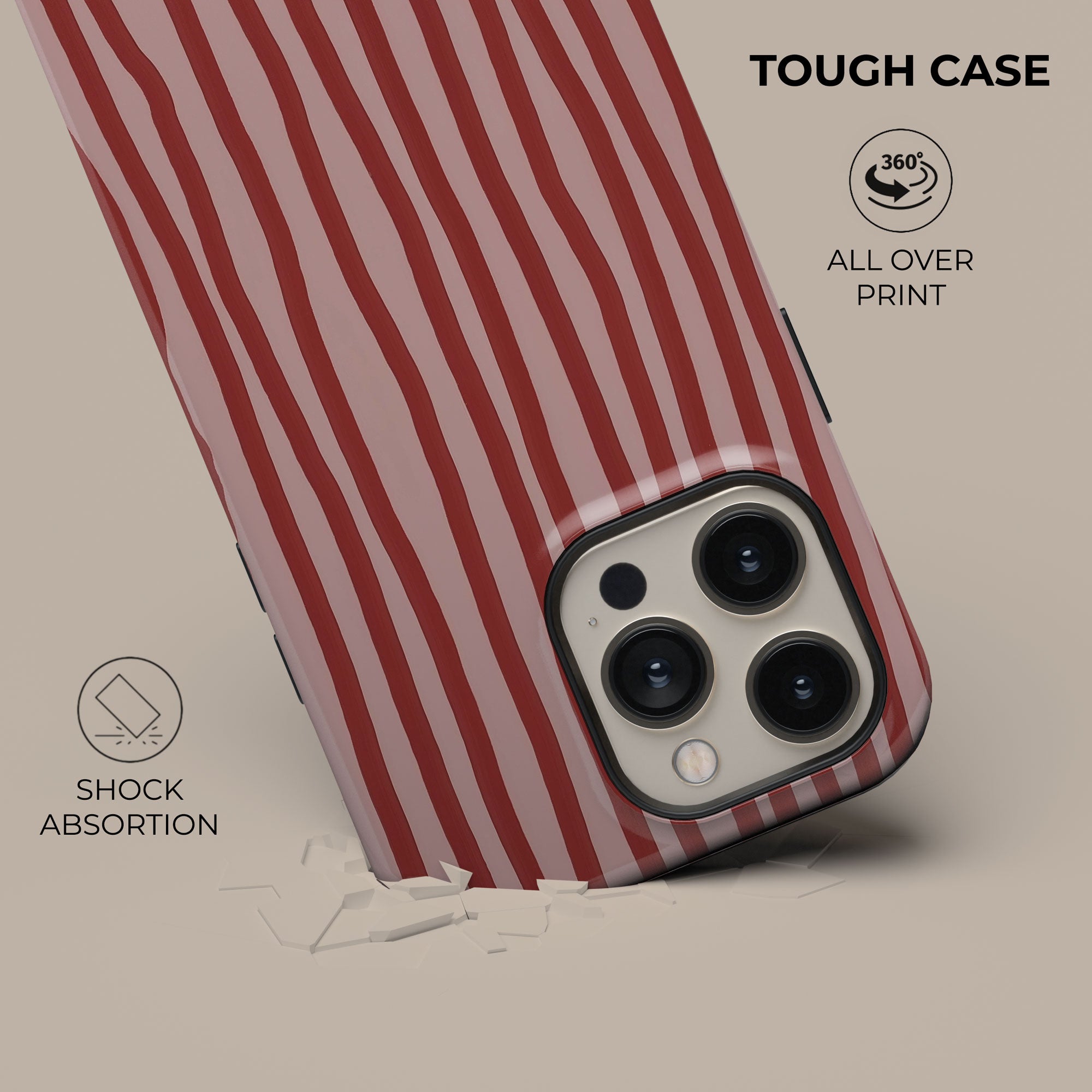 Wonky Blush Phone Case — detail view