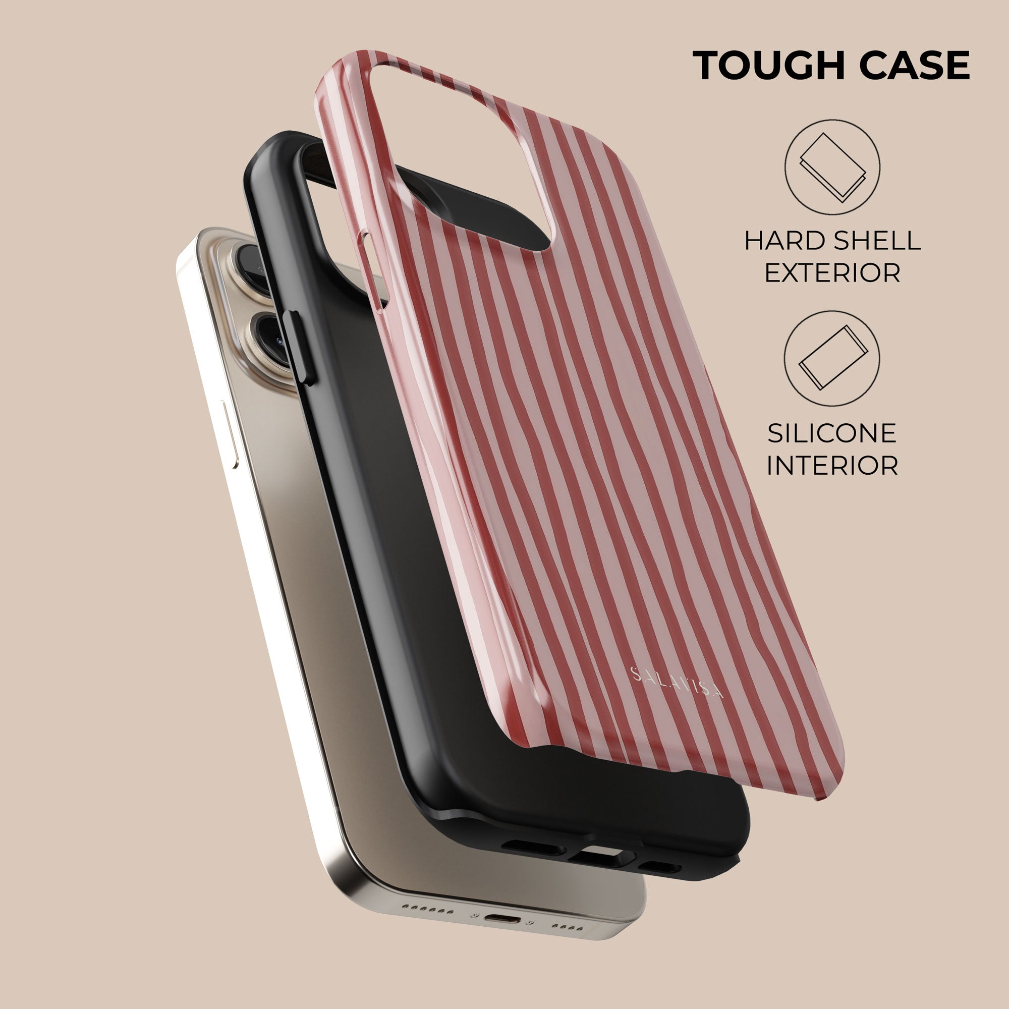 Wonky Blush Phone Case — front view — Salavisa