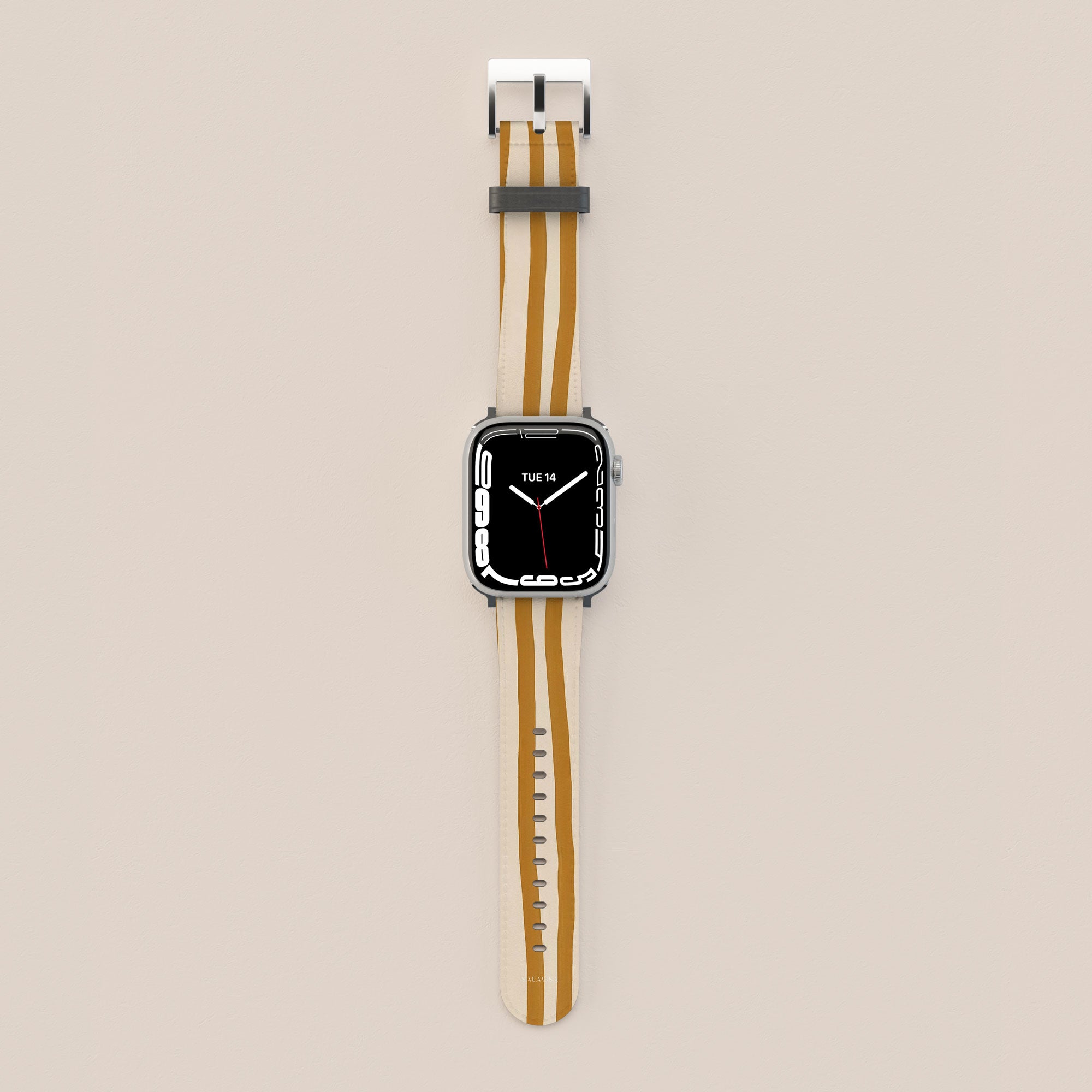 Wonky Mustard Apple Watch Band — view 2 — Salavisa