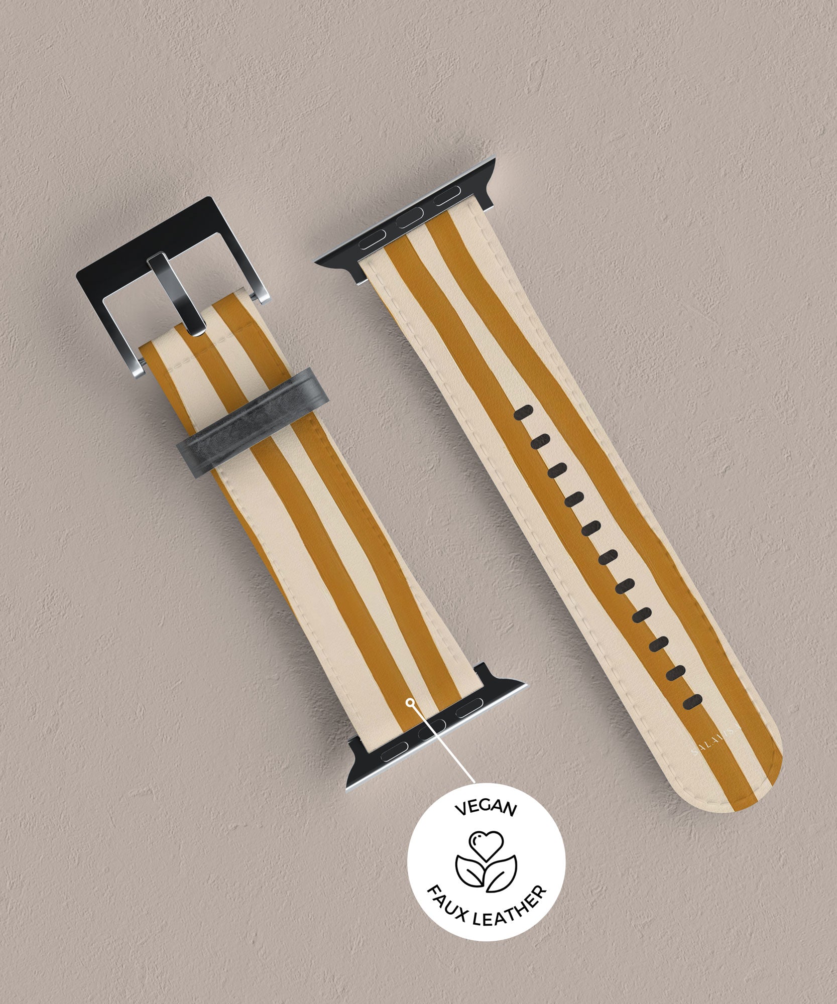 Wonky Mustard Apple Watch Band — view 6 — Salavisa